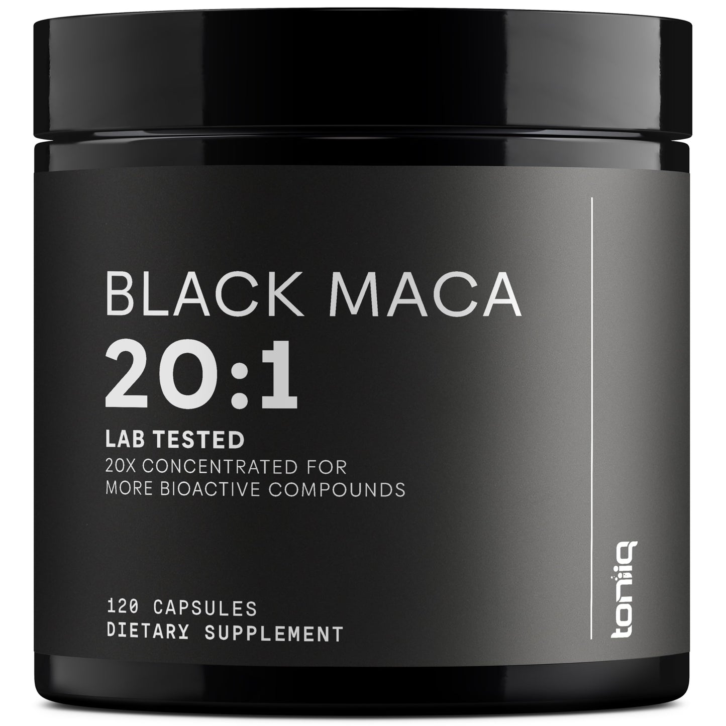 Black Maca Root - Ultra High Potency 20:1 Extract - Single Origin, Wildcrafted & Highly Concentrated - Third-Party Lab Tested - 120 Capsules - Medaid International