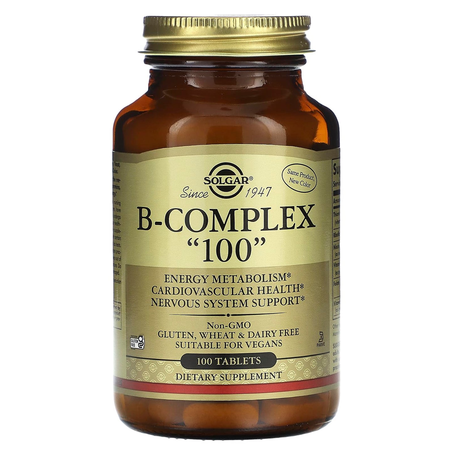 Solgar B-Complex 100" - 100 Tablets - Energy Metabolism, Cardiovascular Health, Nervous System Support - Non-GMO, Vegan, Gluten Free - 100 Servings - Medaid International