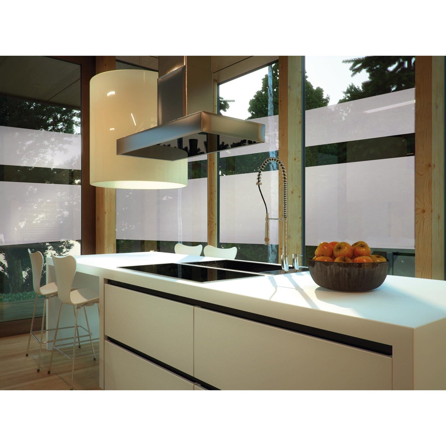 d-c-fix 346-0211 Self-Adhesive Privacy Glass Window Film, Milky, 17" x 78" Roll - Medaid International