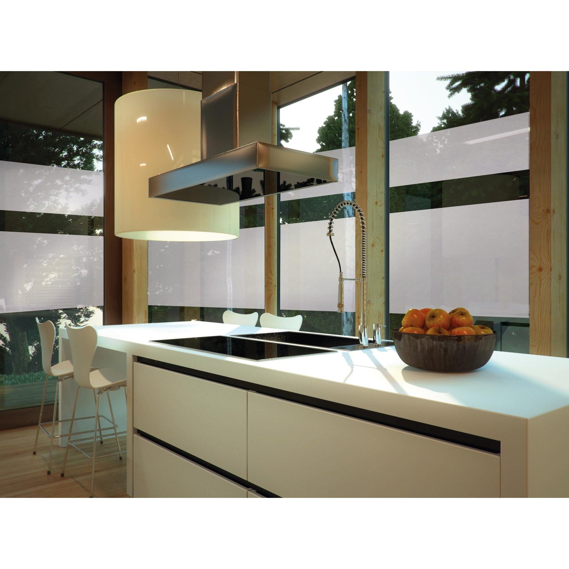 d-c-fix 346-0211 Self-Adhesive Privacy Glass Window Film, Milky, 17" x 78" Roll - Medaid International