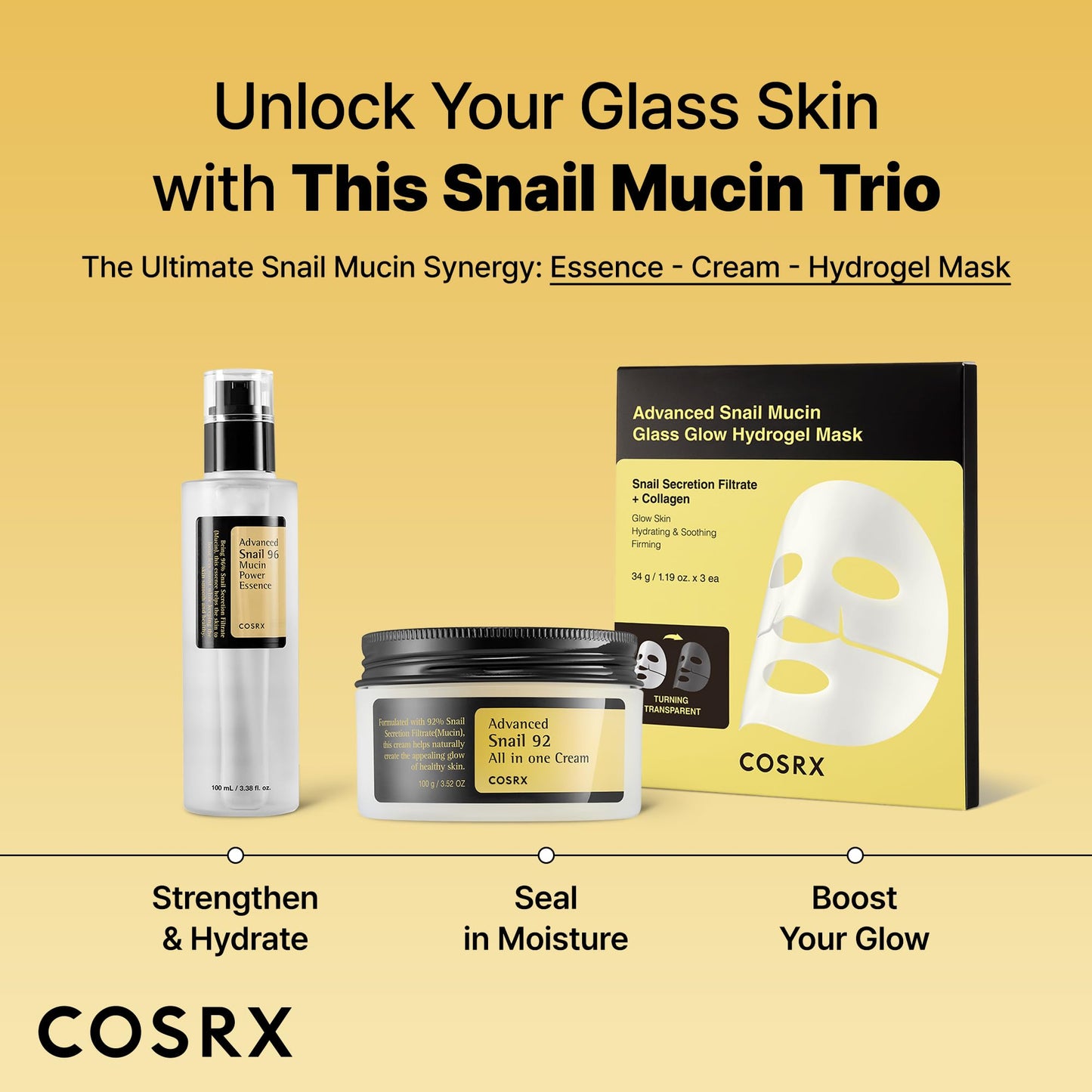 COSRX Snail Mucin Repairing Serum 100ml, Hydrating Serum for Face with Snail Secretion Filtrate for Dull Skin & Fine Lines, Korean Skin Care - Medaid International