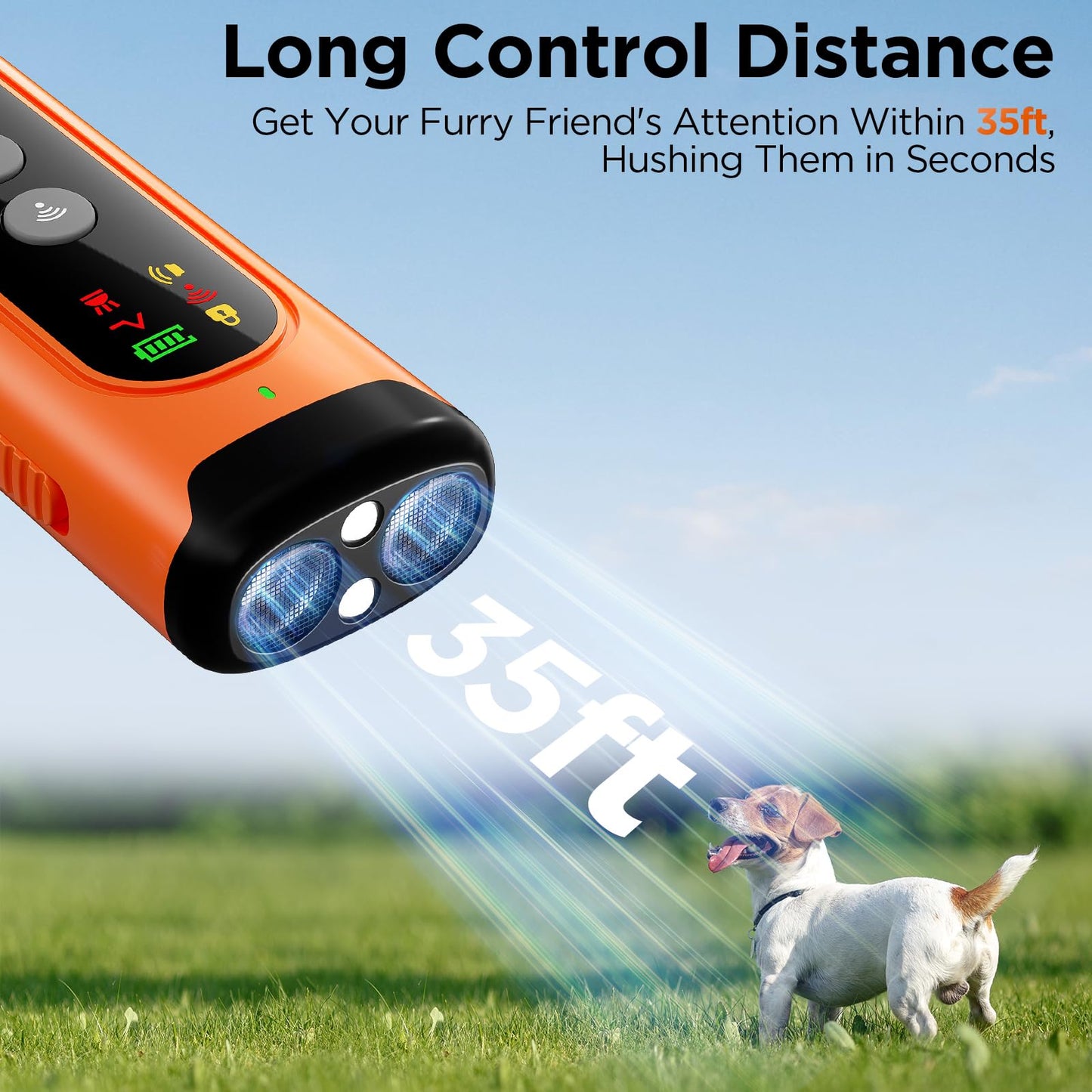 2024 Dog Bark Deterrent Device, Anti-Bark Device for Dog Training & Behavior Aid, No Need to Yell or Pat, Simply Point at The Dog Within 35ft, Ultra-Bright LED Flashlight | Bark Collar Alternative - Medaid International