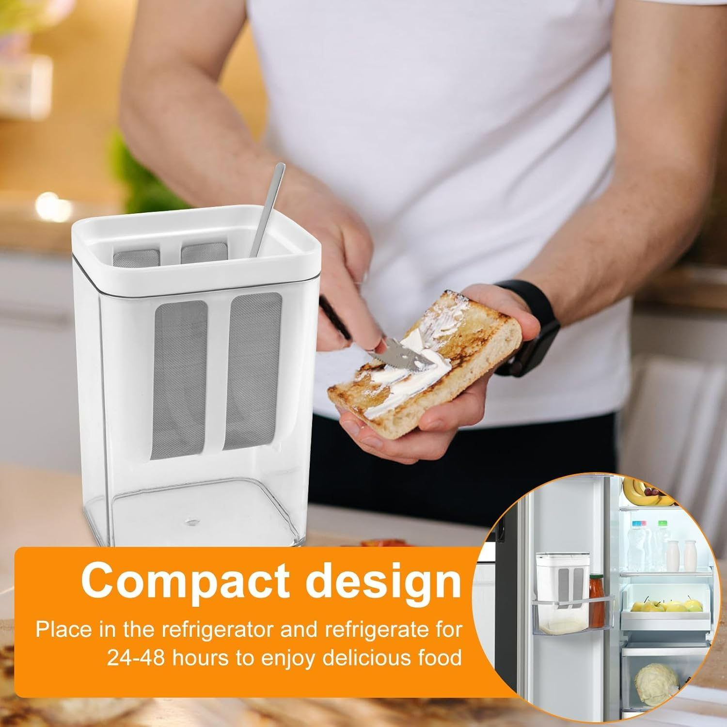 Greek Yogurt Strainer 1100ml ‚Äì Multi-Purpose Yogurt Maker - Medaid International