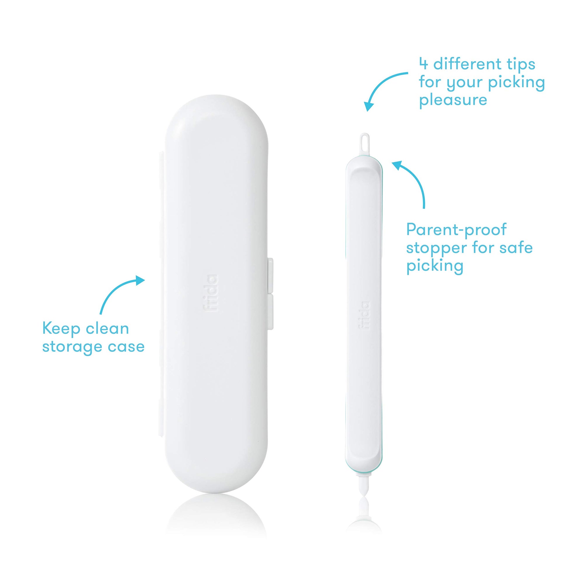 Frida Baby 3-in-1 Nose, Nail + Ear Picker [2 Count] by Frida Baby The Makers of NoseFrida The SnotSucker, Safely Clean Baby's Boogers, Ear Wax & More - Medaid International