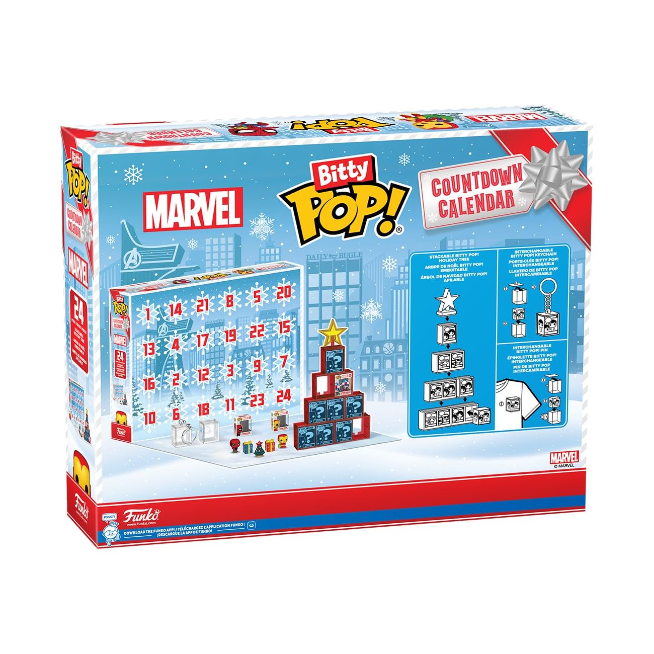 Funko Pop! Bitty Countdown Calendar: Marvel Comics - 24 Days of Surprises - Collectible Vinyl Mini Figures - Mystery Box - Gift Idea - Holiday Present for Kids - Christmas or Birthday Countdown - Medaid International
