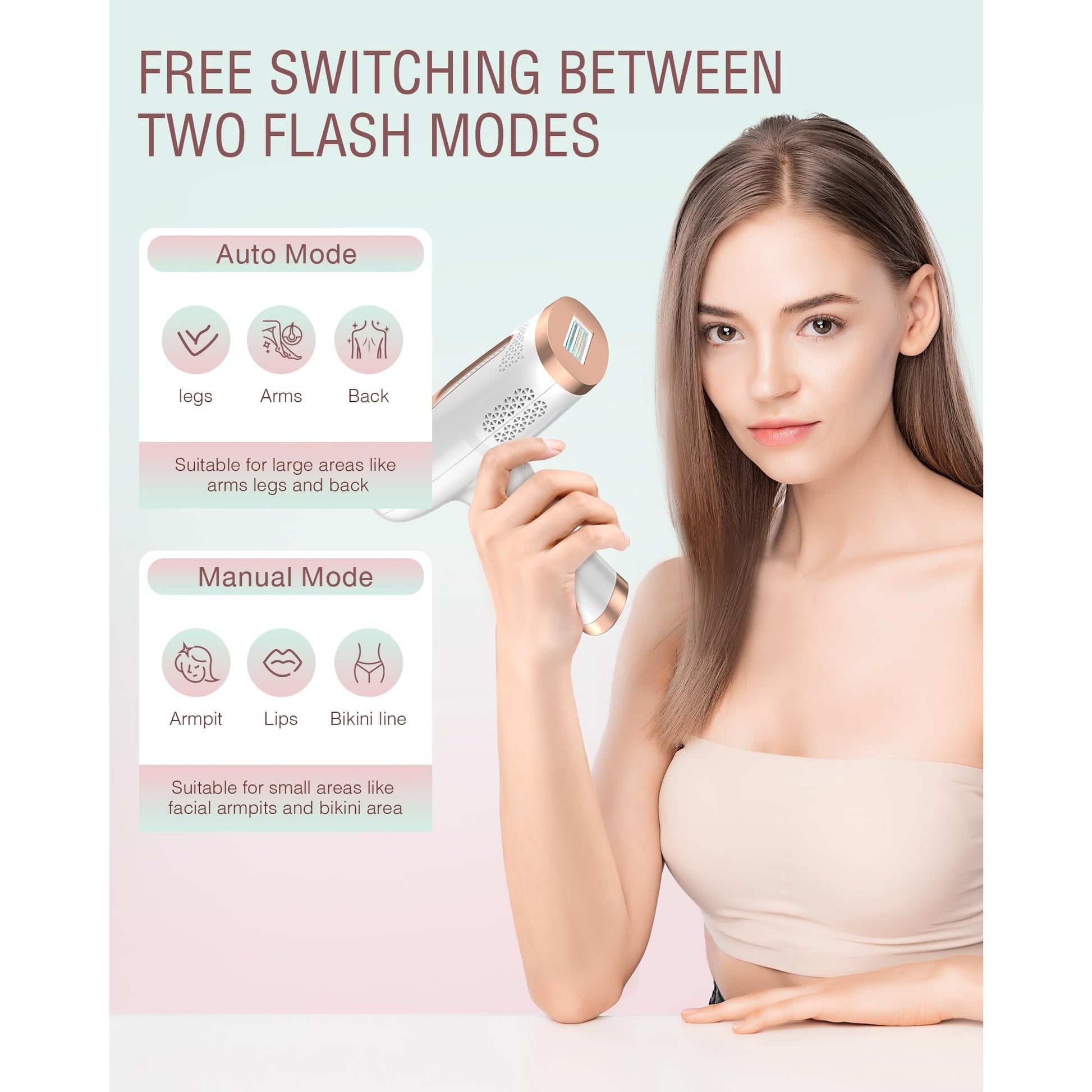 Hair Removal Device Laser Hair Removal for Women and Men IPL Hair Removal At-Home 999,999 Flashes Painless Hair Remover on Armpits Back Legs Arms Face Bikini Line-1 - Medaid International