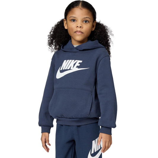 Nike Kids' Little Sportswear Club Fleece Hoodie, Midnight Navy/White - Medaid International