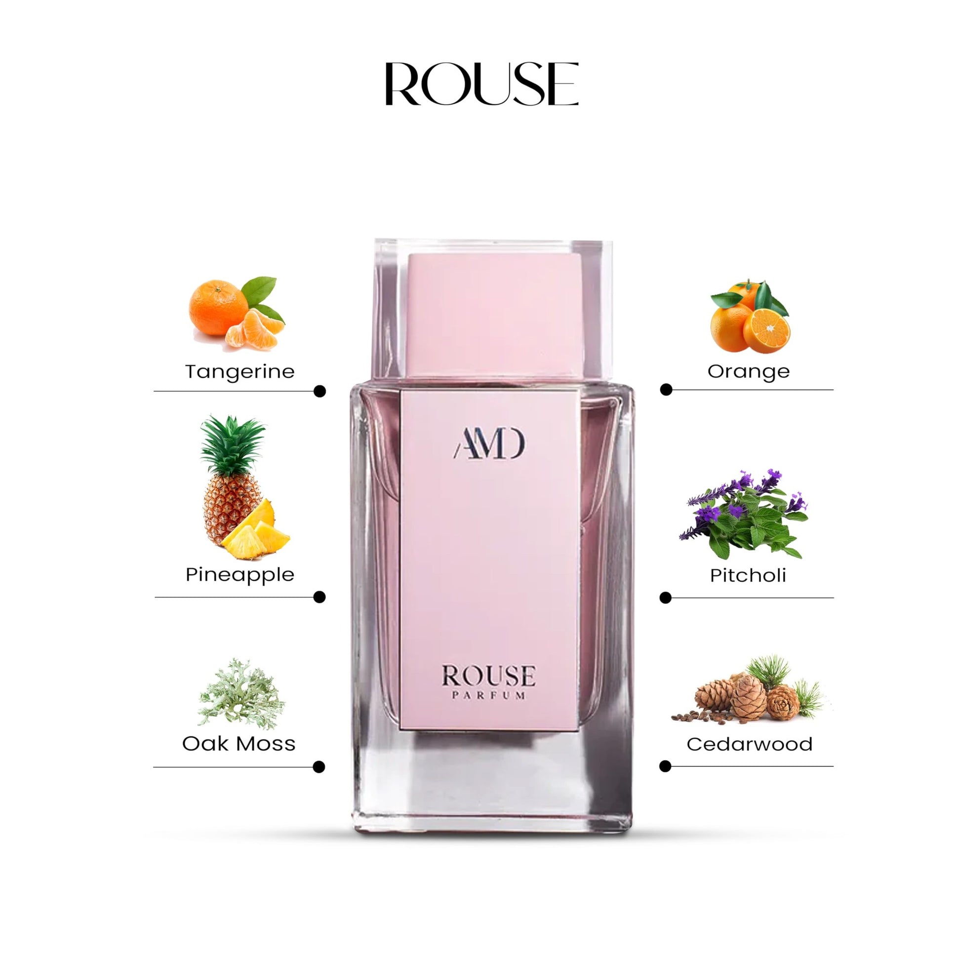 AMD Perfumes Pink Rouse Perfume for Women - Gift for Womens - Long Lasting Women's Fragrances With Blend of Rose & Jasmine Eau de Parfum EDP 100ml - Medaid International