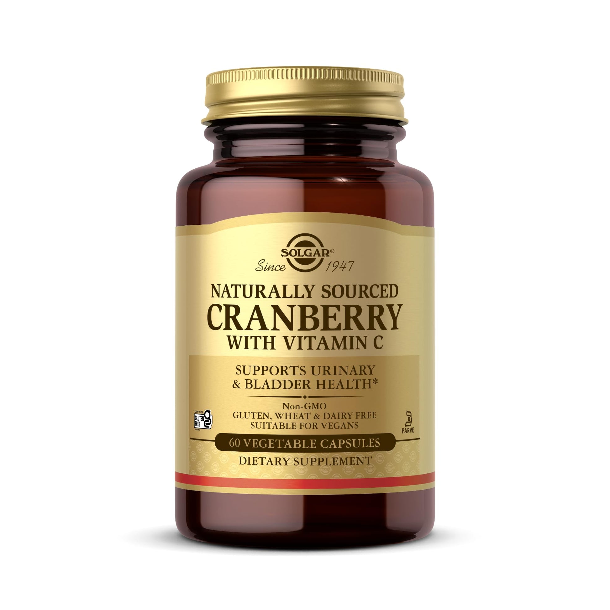 Solgar Cranberry with Vitamin C - 60 Vegetable Capsules - Supports Urinary & Bladder Health - Non-GMO, Vegan, Kosher, Gluten Free - 60 Servings - Medaid International