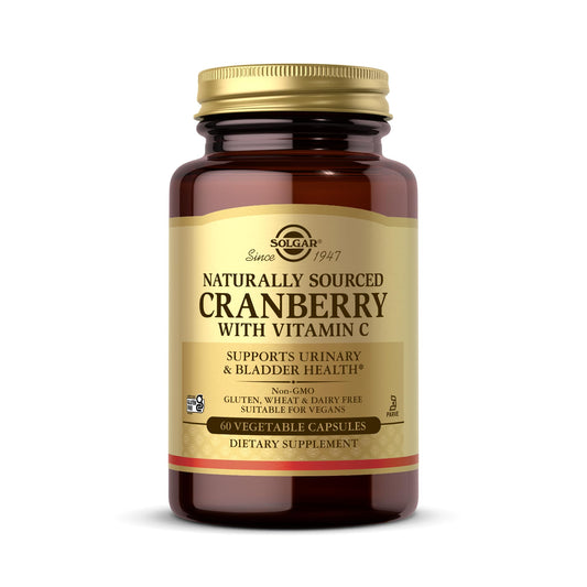 Solgar Cranberry with Vitamin C - 60 Vegetable Capsules - Supports Urinary & Bladder Health - Non-GMO, Vegan, Kosher, Gluten Free - 60 Servings - Medaid International