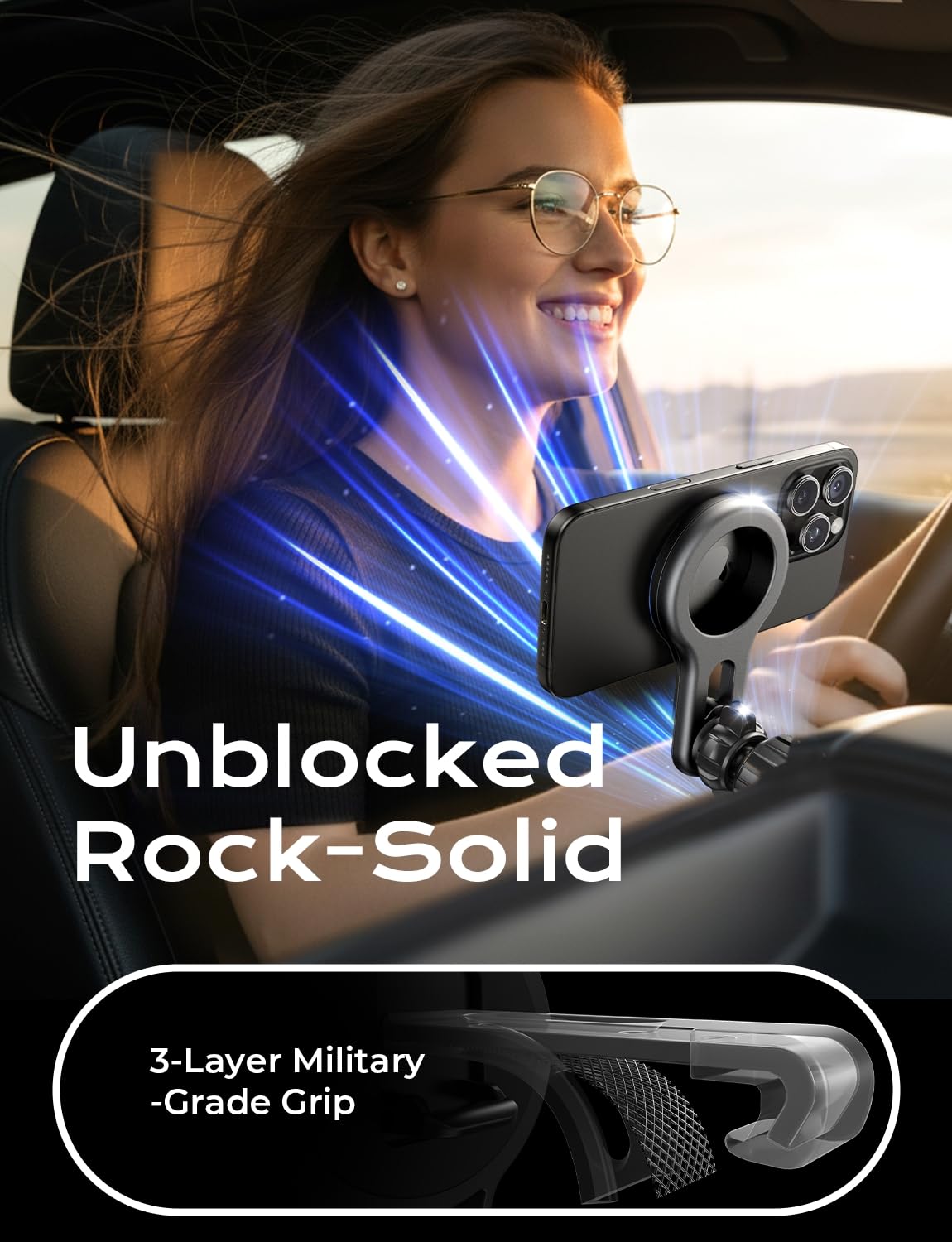 LISEN for iPhone 17 Pro Max Car Mount MagSafe Car Mount, Air Vent Phone Holder Car [Strong Magnetic] Hands Free Cell Phone Holder Strong Clip Car Accessories fit iPhone 16 15 14 13 Pro Plus Max - Medaid International