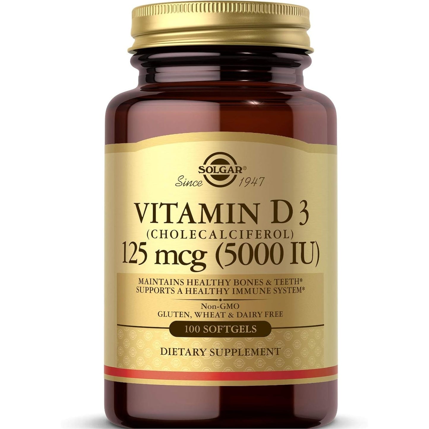 Solgar Vitamin D3 (Cholecalciferol) 25 MCG (1000 IU), 250 Softgels - Helps Maintain Healthy Bones & Teeth - Immune System Support - Non-GMO, Gluten Free, Dairy Free - 250 Servings - Medaid