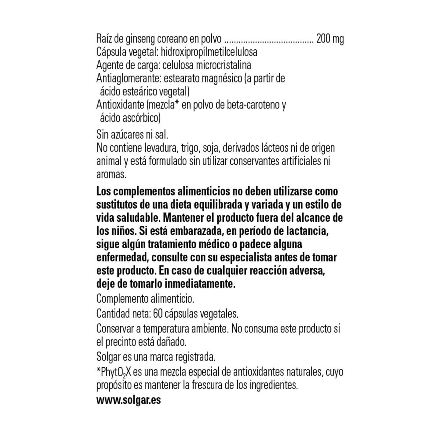 Solgar Korean Ginseng Root Extract, 60 Vegetable Capsules - Immune Support - Standardized, Full Potency (SFP) - Non-GMO, Vegan, Gluten Free, Dairy Free, Kosher - 60 Servings - Medaid International