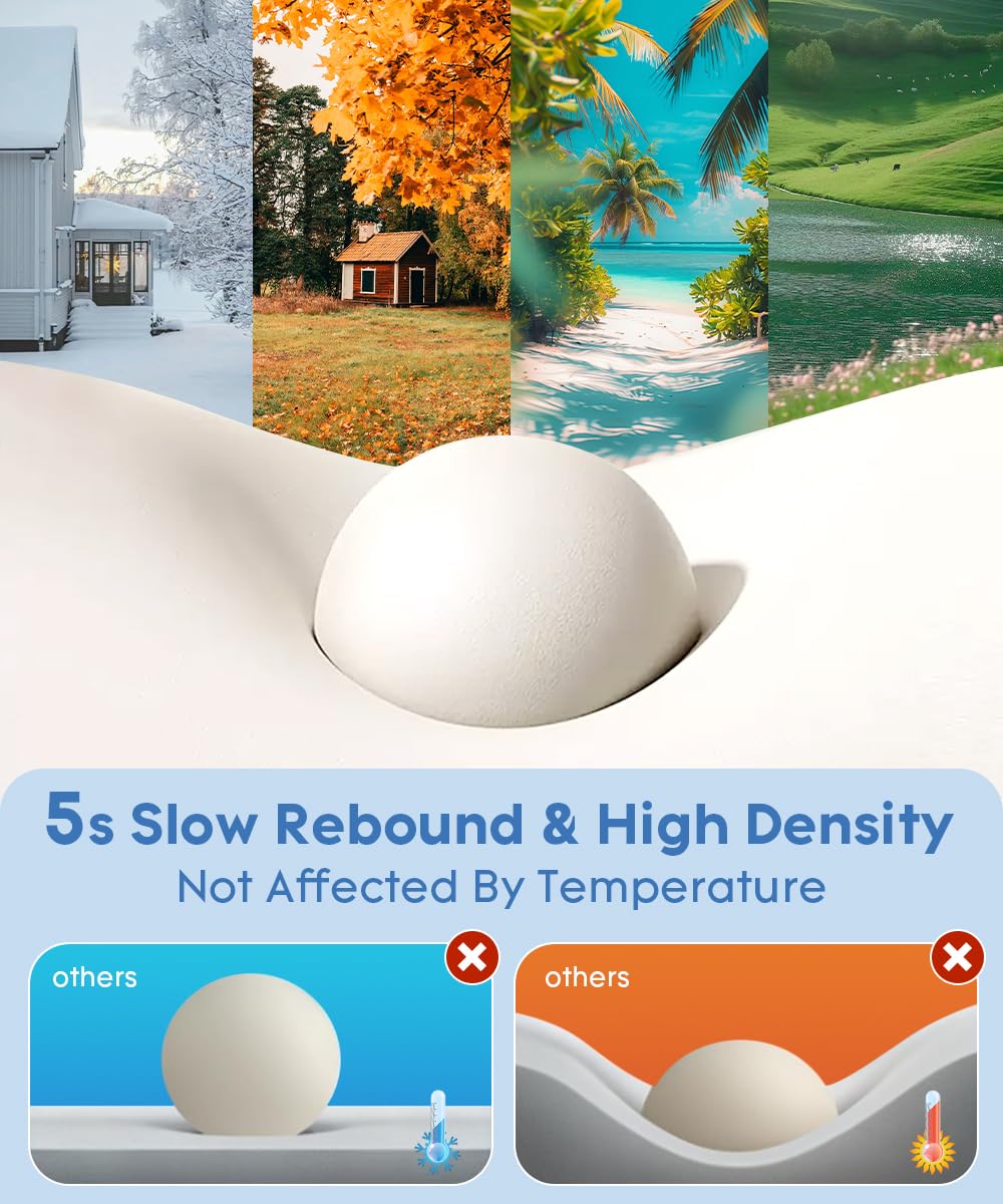 Cervical Pillow for Neck Pain Relief - Contour Pillow Memory Foam Pillows for Sleeping, Double Ear Relief Zones Neck Pillow, 6CM Enhanced Neck Support Cooling Bed Pillow for All Sleep Positions - Medaid International