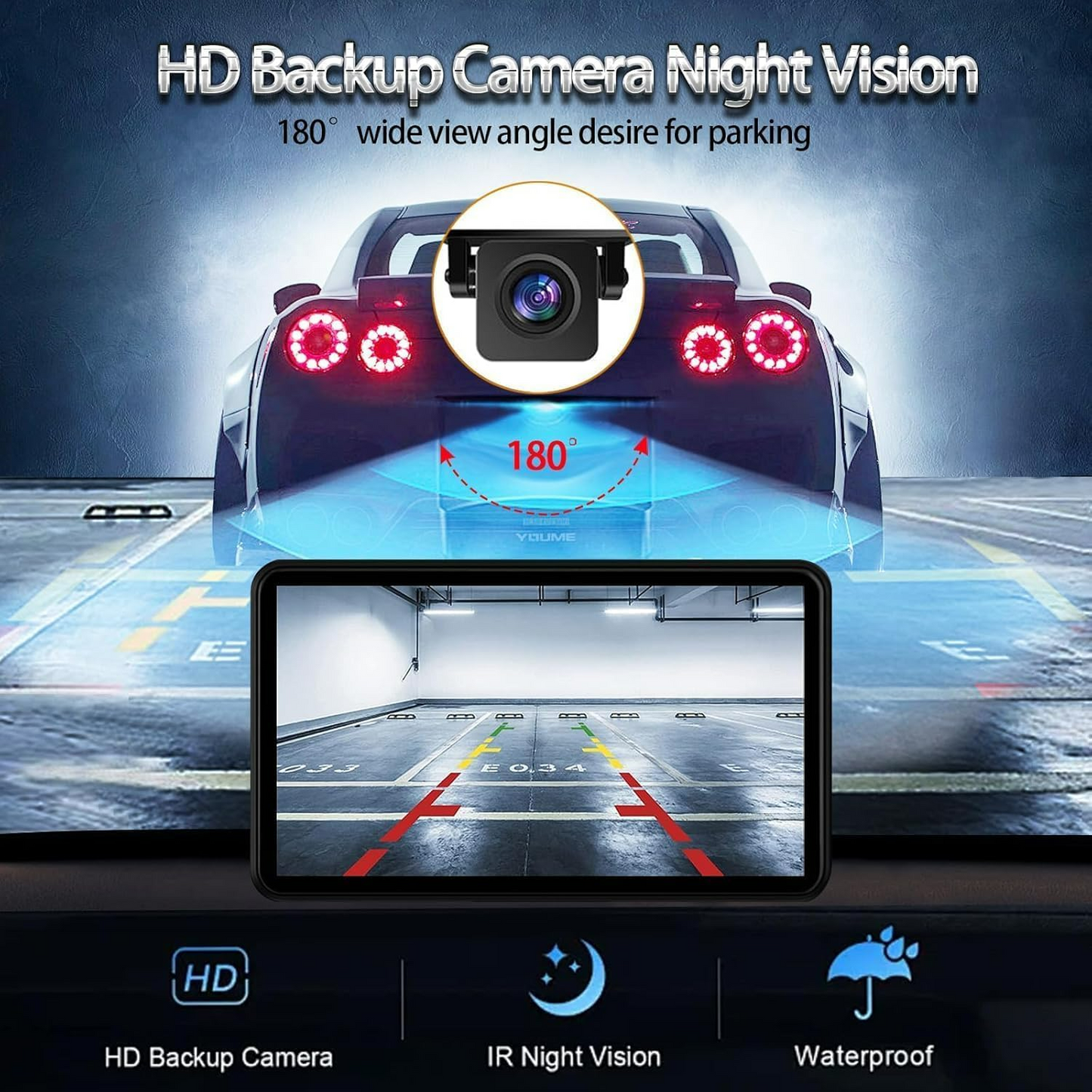 Wireless Car Stereo Apple Carplay AirPlay & Android Auto with Backup Camera - Medaid International