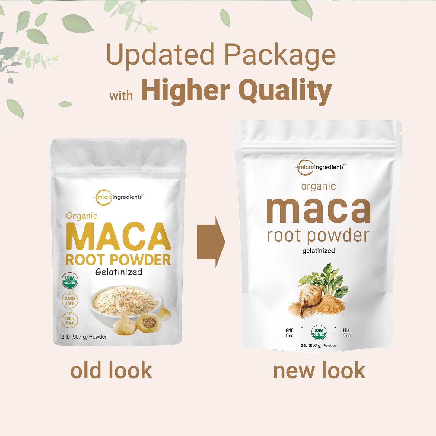 Organic Maca Root Powder, 2 Pound, Gelatinized for Better Absorption, Rich in Antioxidants, Help Energy, Stamina, Endurance, Strength and Immune System, No GMOs, Vegan Friendly and Peru Origin - Medaid International