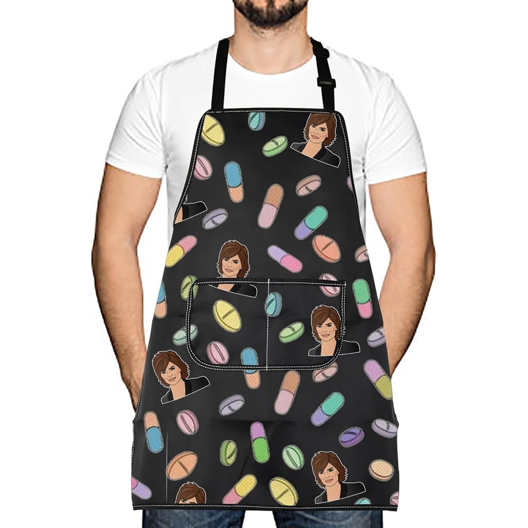 LEVLO Stars Fans Gifts Xanax Smoothie Time Kitchen Apron for Housewives Baking Cooking Lover Gifts - Medaid - Lebanon