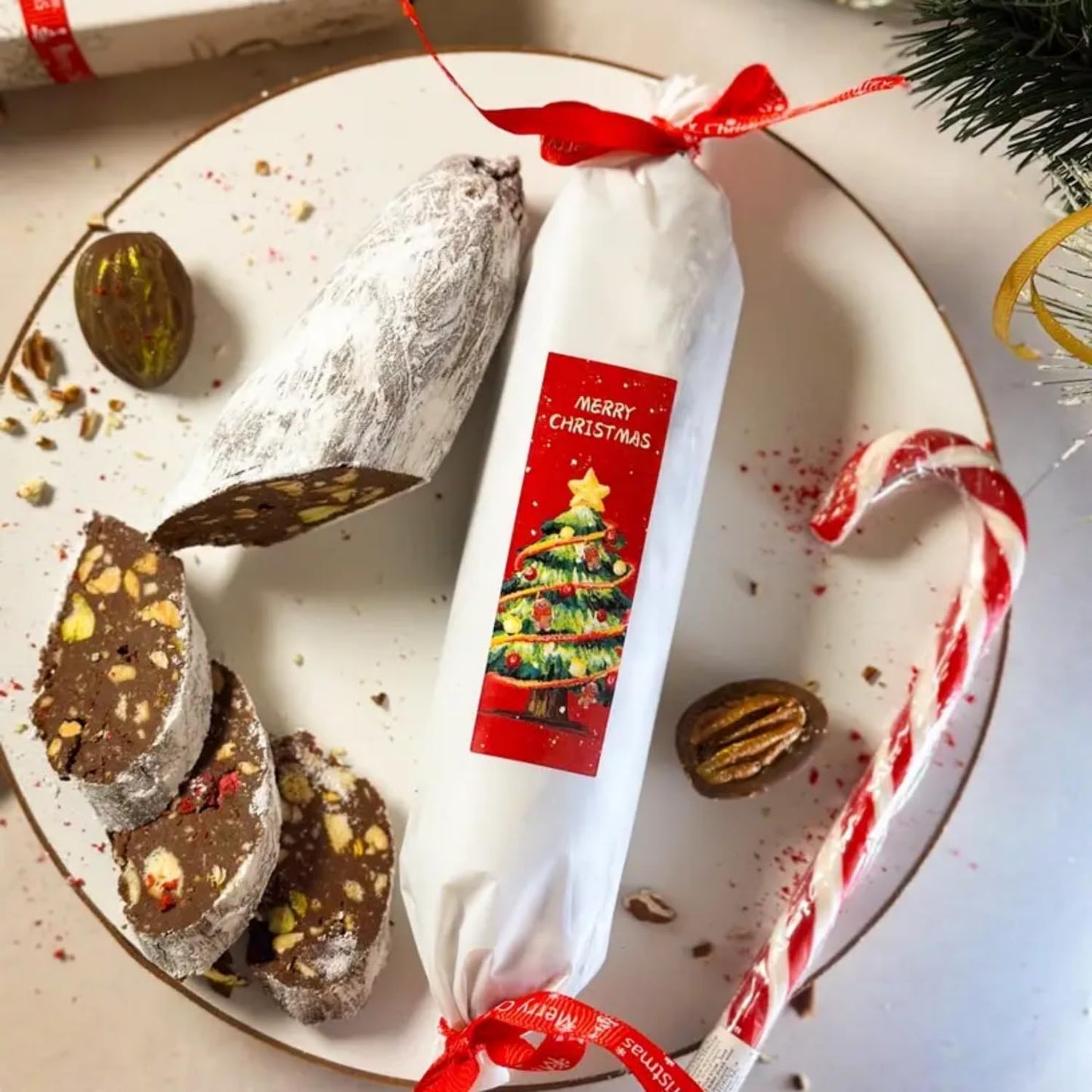 150psc Christmas Sealing Stickers Matte Adhesive Seals with Festive Tree for Gift Wrapping, Greeting Cards and Envelopes, Red - Medaid International