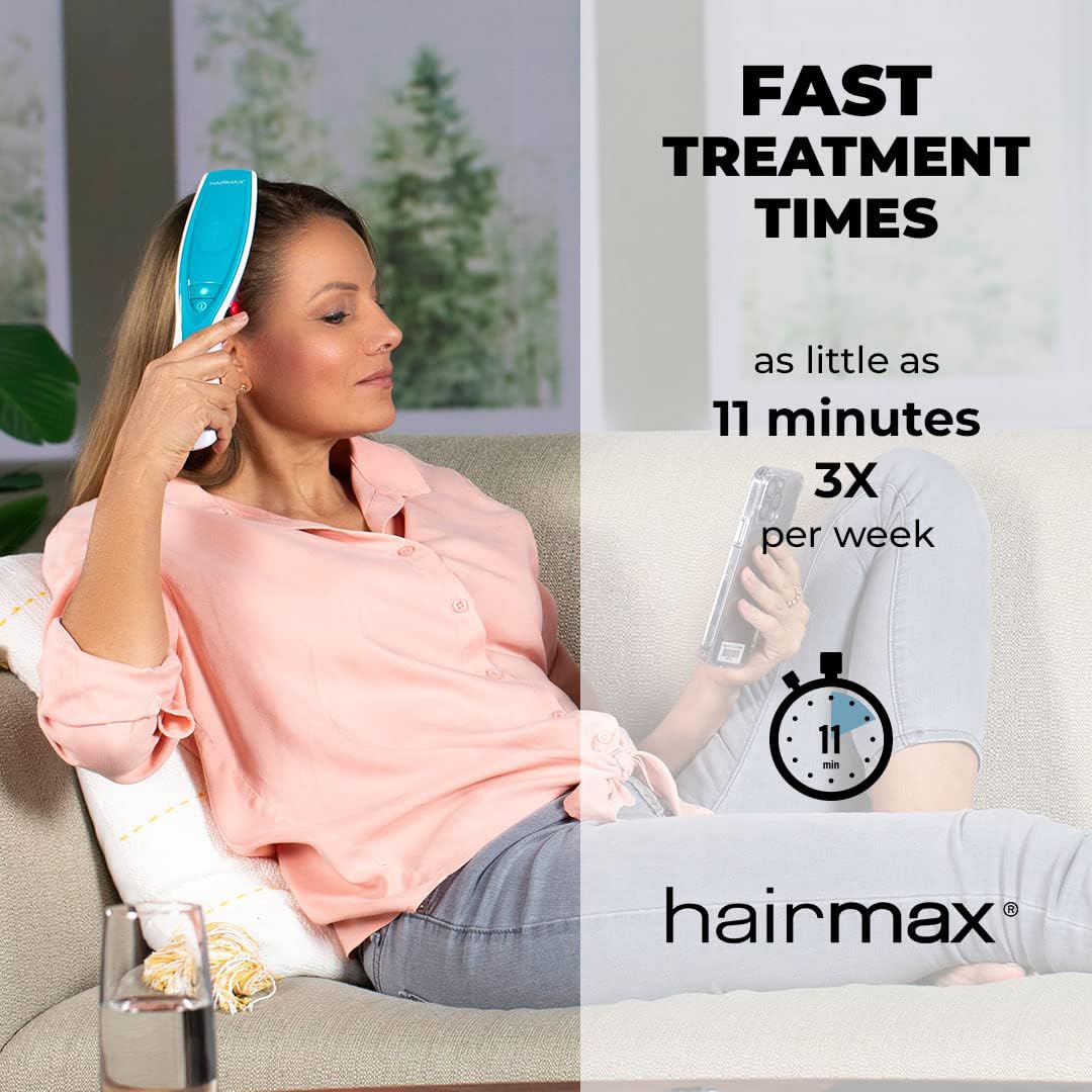 Hairmax Ultima 9 Classic LaserComb -(FDA Cleared) Laser Hair Regrowth Treatment Device for Men & Women - Reverses Thinning Hair Loss - Red Light Therapy to Stimulate Hair Growth - Cordless Design - Medaid International