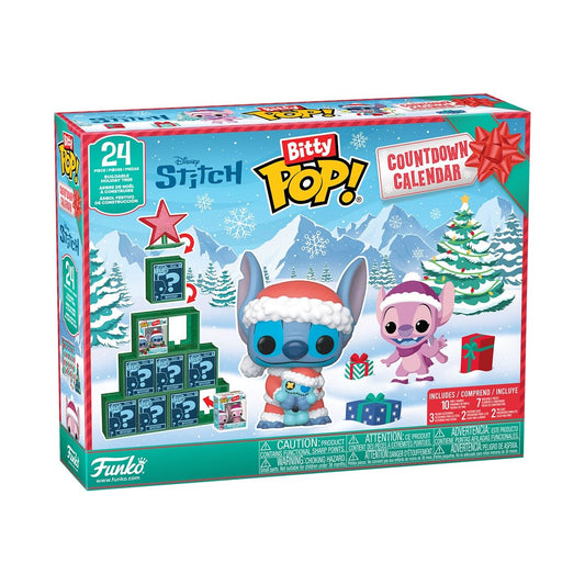 Funko Pop! Bitty Countdown Calendar: Stitch Holiday - 24 Days of Surprises - Collectible Vinyl Mini Figures - Mystery Box - Gift Idea - Holiday Present for Kids - Christmas or Birthday Countdown - Medaid International