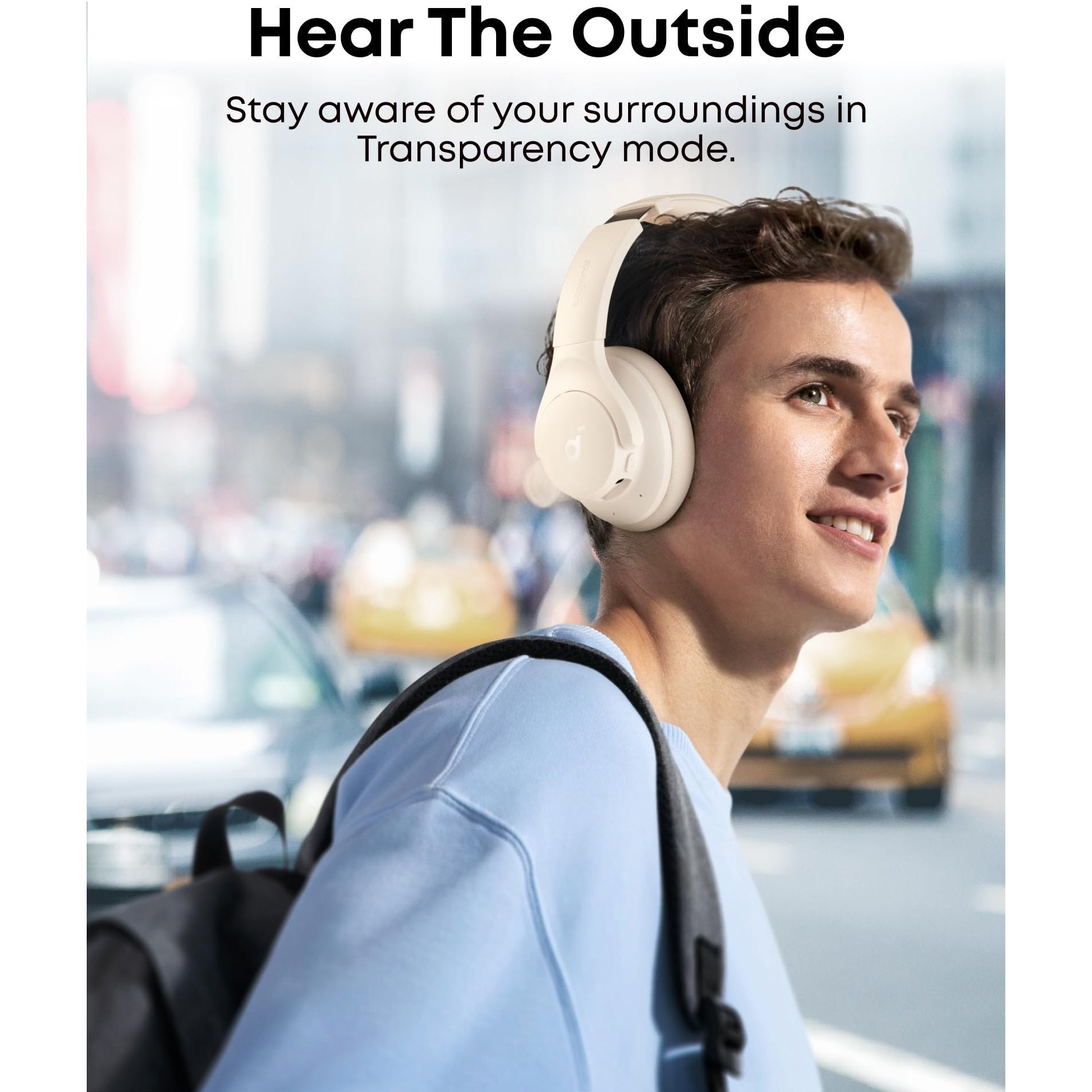 Soundcore by Anker Q20i Hybrid Active Noise Cancelling Headphones, Wireless Over-Ear Bluetooth, 40H Long ANC Playtime, Hi-Res Audio, Big Bass, Customize via an App, Transparency Mode (White) - Medaid International