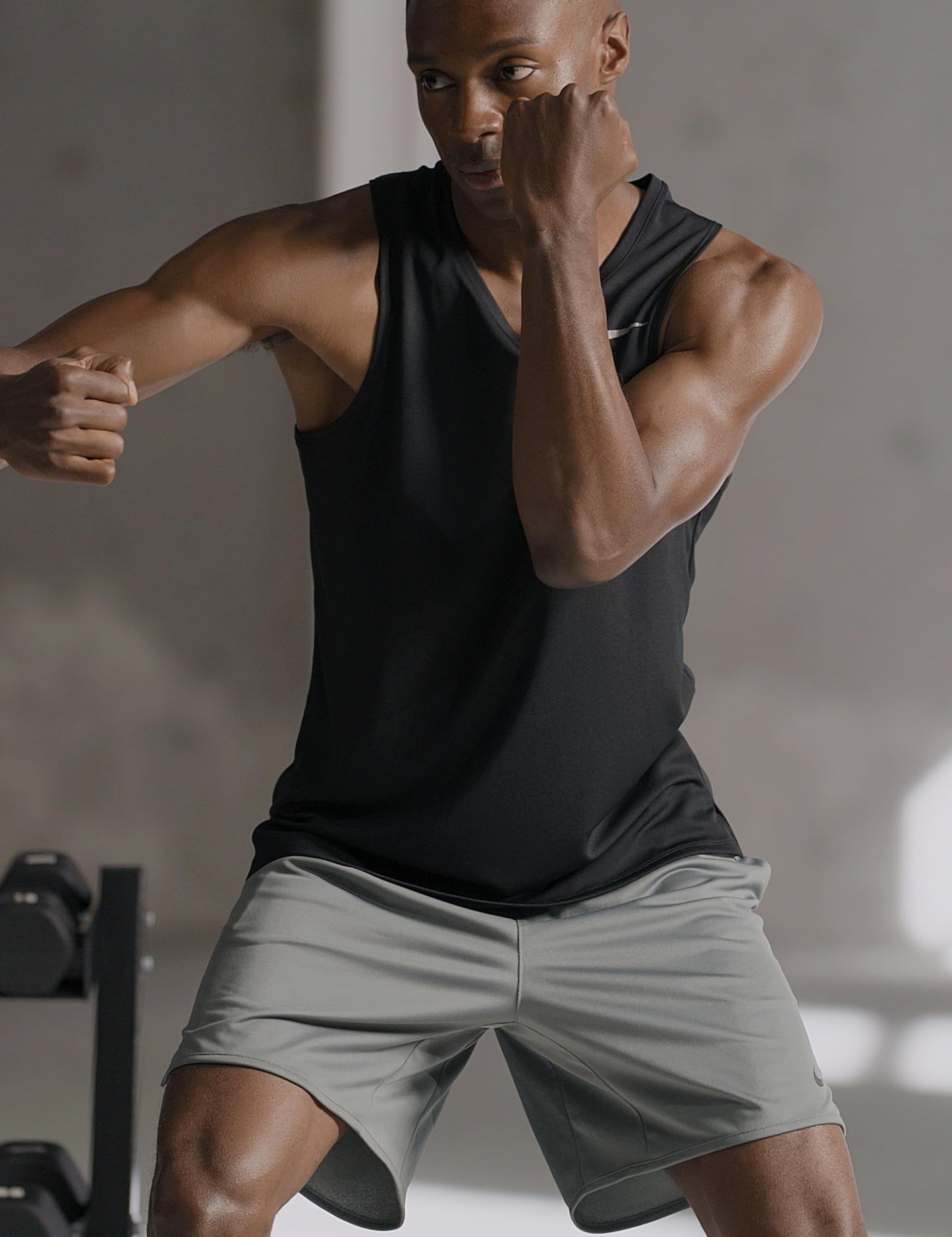 Nike Men's Totality Dri-Fit 7" Unlined Versatile Shorts, Smoke Grey/Black/Smoke Grey/Black, Large - Medaid International