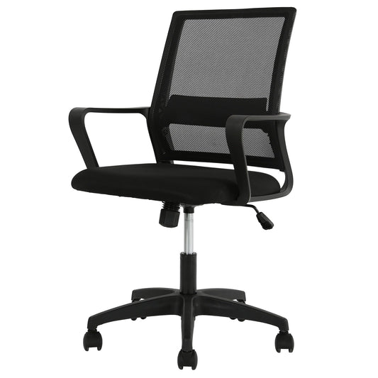 PayLessHere Gaming Chair Ergonomic Computer Chair Office Chair Video Game Chairs with Lumbar Support Desk Chair Armrest Mid Black Cushion Swivel Rolling Chair with Wheels for Home Office(Black) - Medaid International
