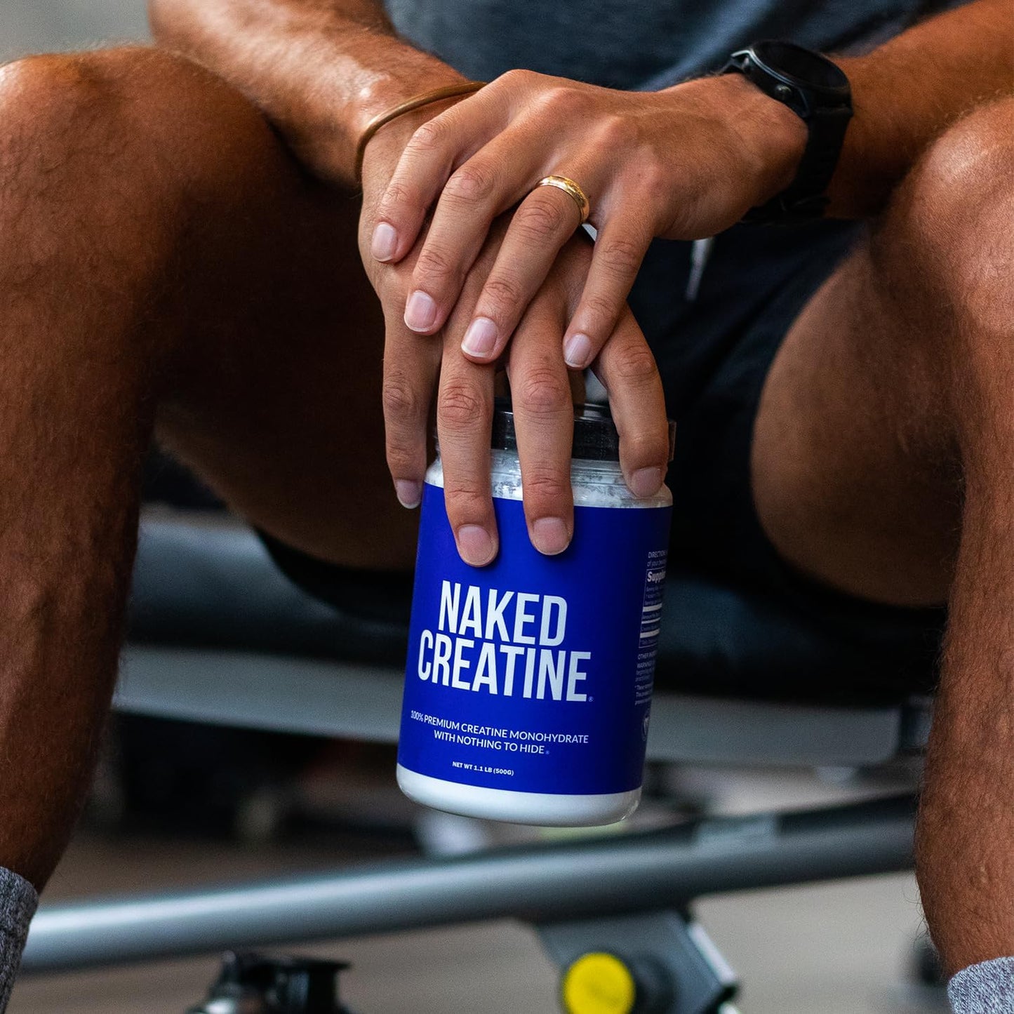NAKED Pure Micronized Creatine Monohydrate Powder - Unflavored, 500g, 1.1lb Bulk - Vegan, Non-GMO, Gluten-Free, Soy-Free, No Fillers, Supports Muscle Growth & Strength - 100 Servings - Medaid International
