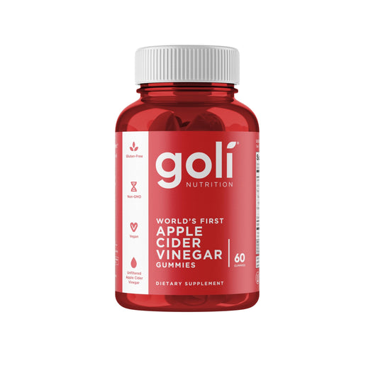 Goli Apple Cider Vinegar Gummy Vitamins - 60 Count - Vitamin B12, Gelatin-Free, Gluten-Free, Vegan & Non-GMO - Medaid International