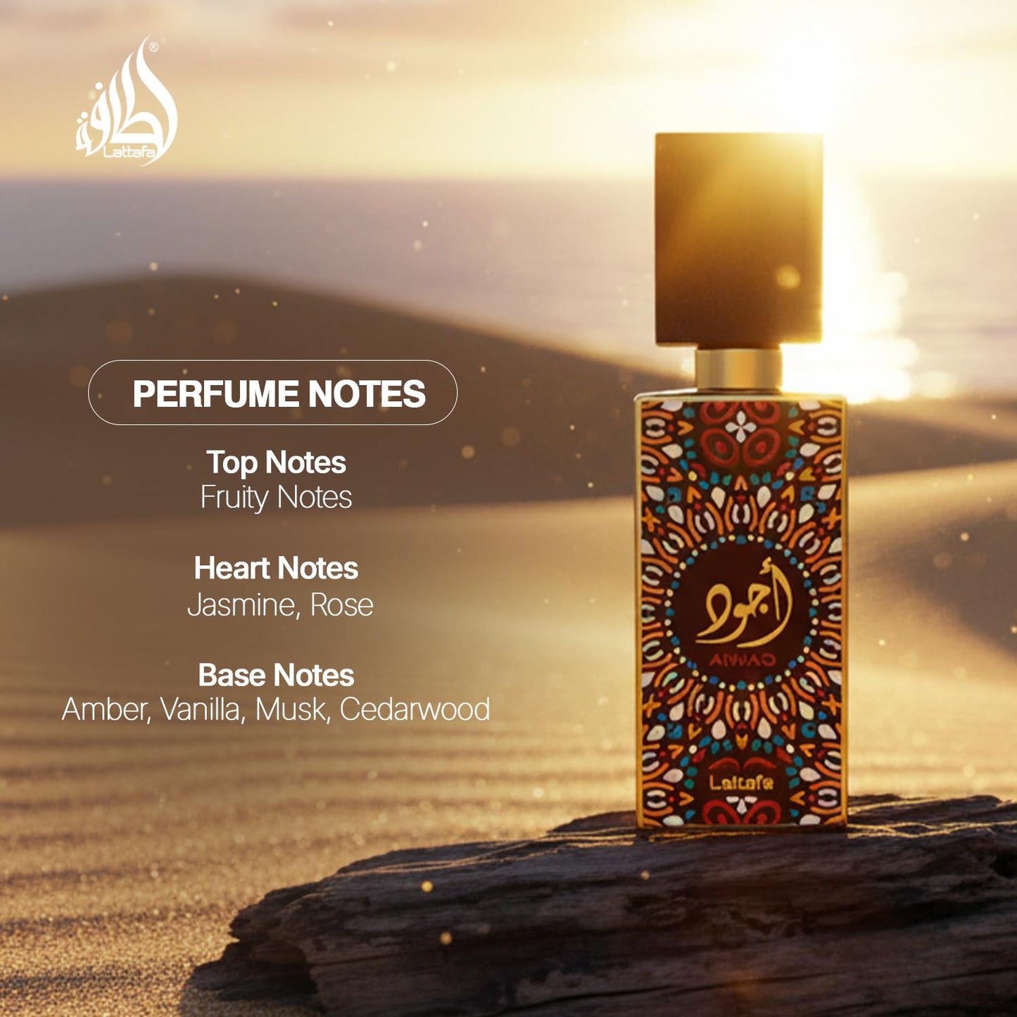 Lattafa Ajwad Eau De Parfum Spray for Unisex, 2.0 Ounce - Medaid International