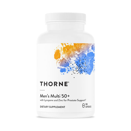 THORNE - Men's Multi 50+ - Comprehensive Daily Multivitamin with Vitamins A, B6, B12, C, D, E, Zinc & More - Support Heart, Brain, Prostate, Muscle & Immune Health* - 180 Capsules - Medaid International