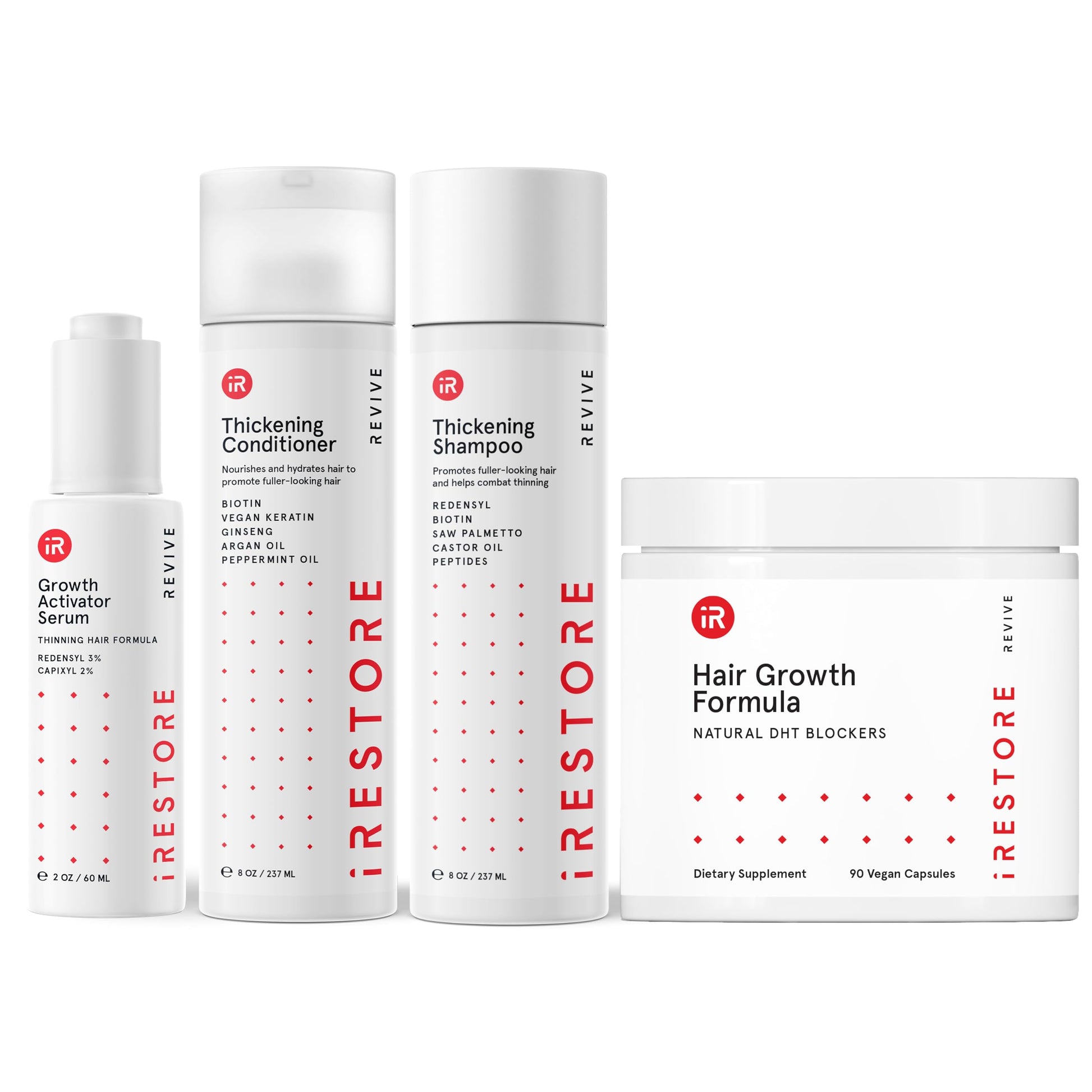 Complete Hair Growth Power Kit: Professional Hair Device + Hair Growth Supplement, Activator Serum, Thickening Shampoo & Conditioner - Medaid International