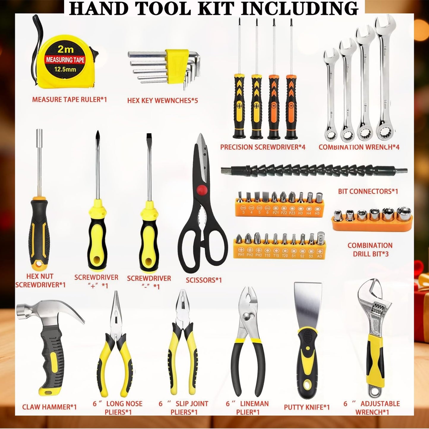 2025 Hand Tool Advent Calendar With Storage Box for Adult Men,24 Days of Household Hand Tools Set Christmas Countdown Advent Calendar,Xmas Holiday Surprise Gift for Dad Husband Boyfriend - Medaid International