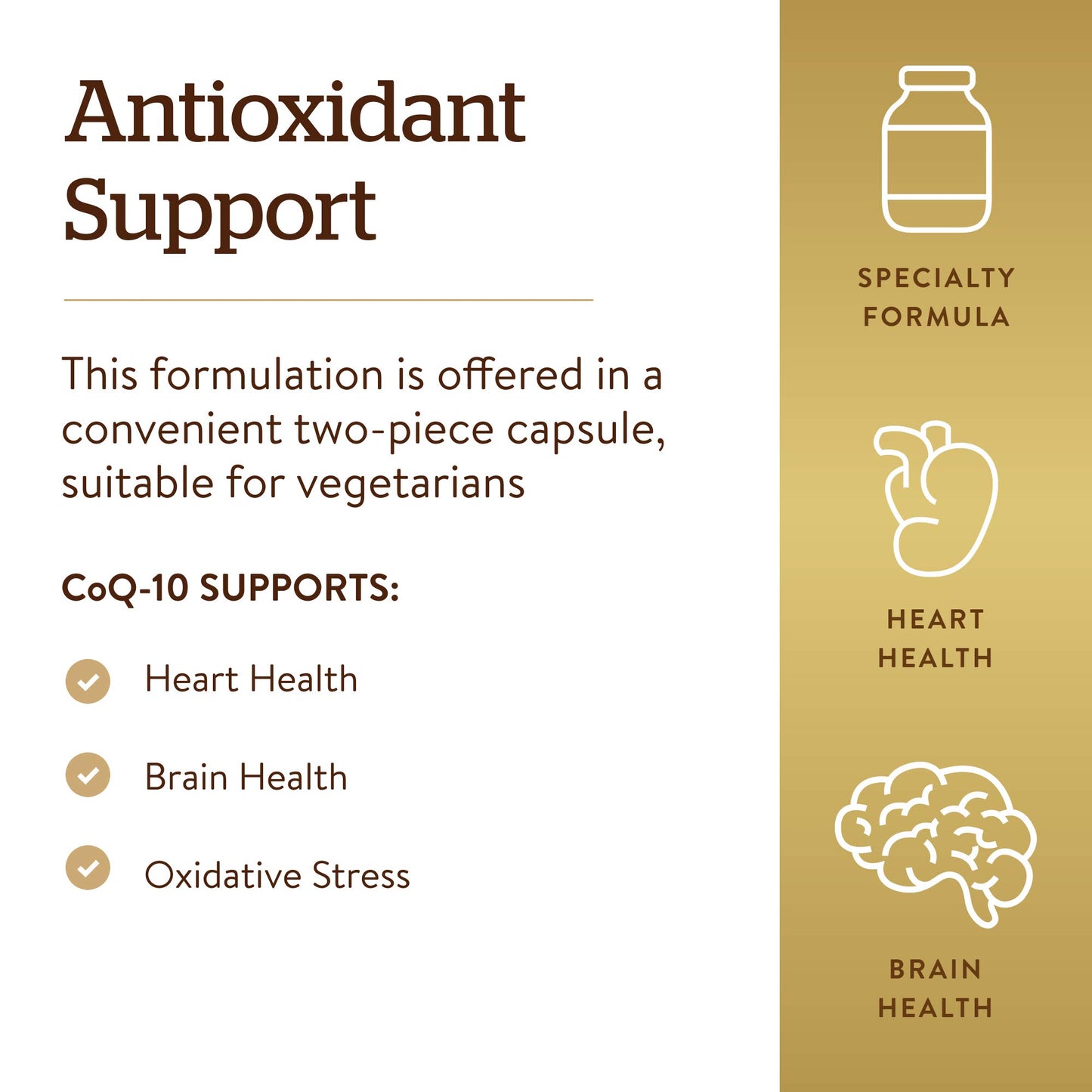 Solgar Vegetarian CoQ-10 200 mg, 30 Vegetable Capsules - Heart Healthy, Protective Antioxidant - Coenzyme Q10 (CoQ-10) Supplement - Vegan, Gluten Free, Dairy Free, Kosher - 30 Servings - Medaid International