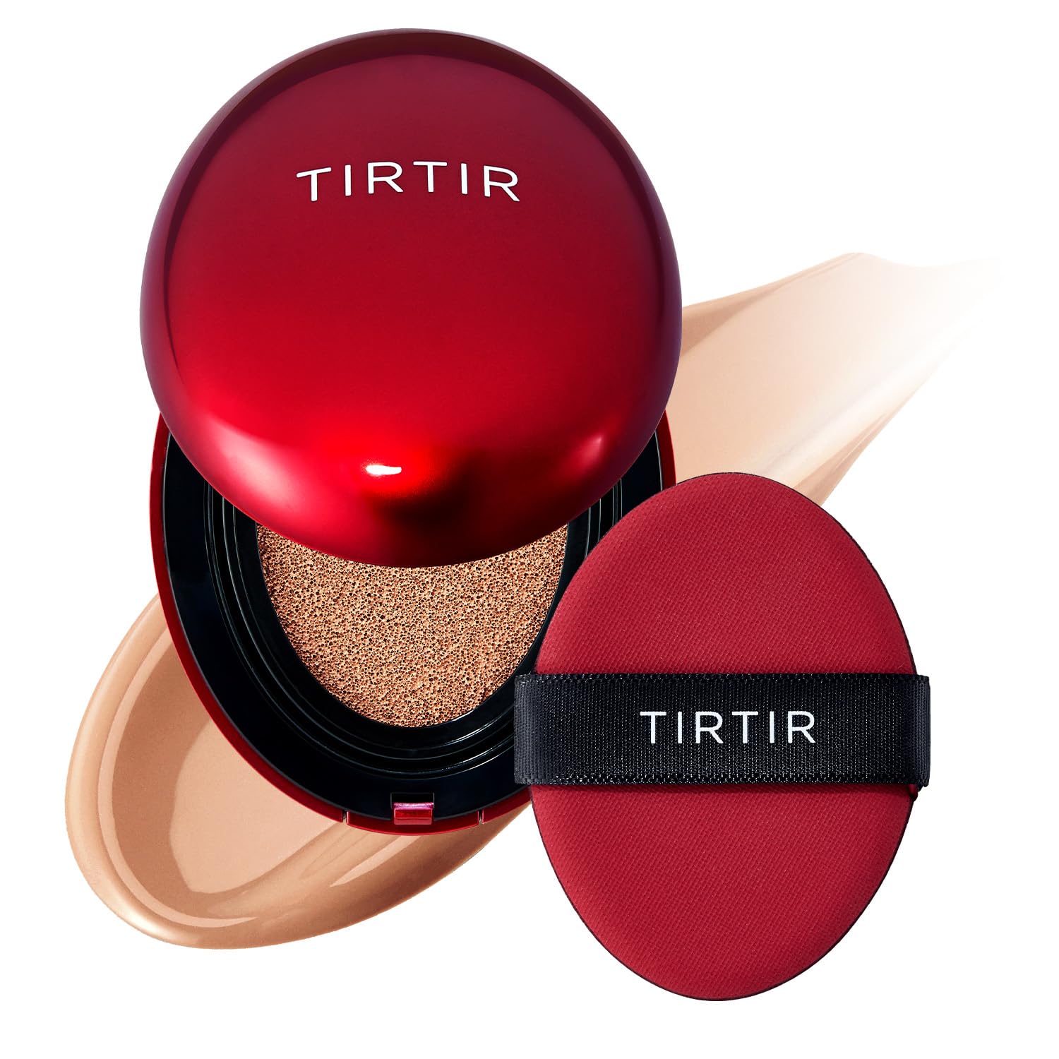 TIRTIR Mask Fit Red Cushion Foundation | Japan's No.1 Choice for Glass skin, Long-Lasting, Lightweight, Buildable Coverage, Semi-Matte (23N Sand, 0.63 Fl Oz (Pack of 1)) - Medaid