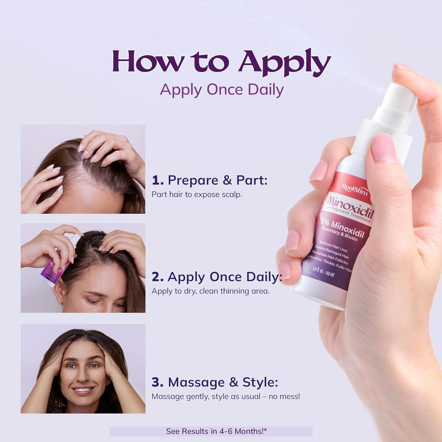 Women's 5% Minoxidil Spray for Hair Growth: RootStim - Medaid International