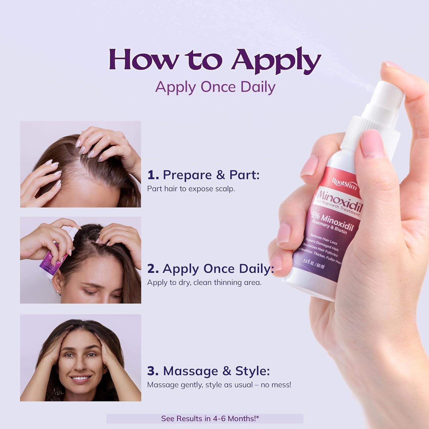 Women's 5% Minoxidil Spray for Hair Growth: RootStim - Medaid International