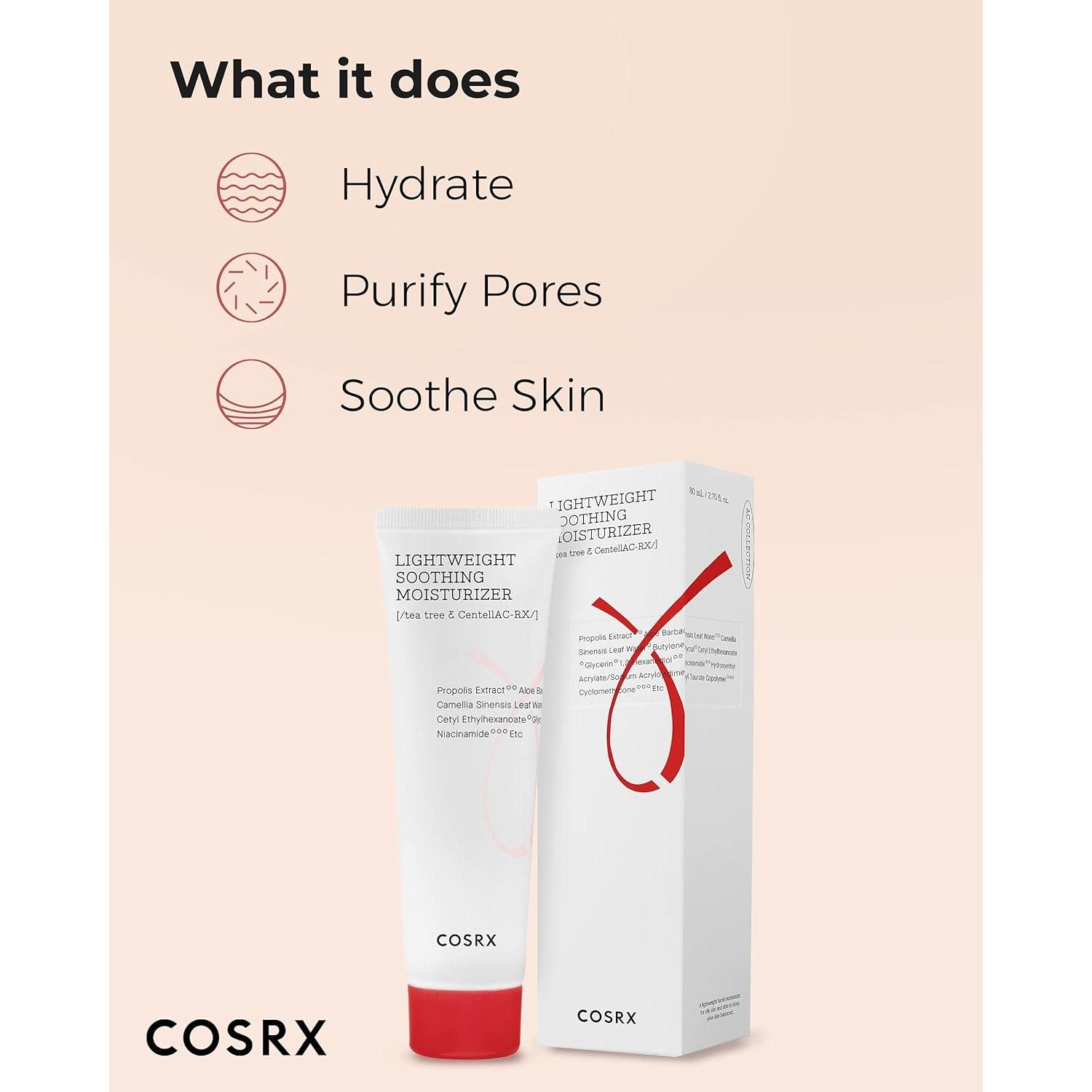 COSRX - AC Collection Lightweight Soothing Moisturizer | 80 mL - Medaid