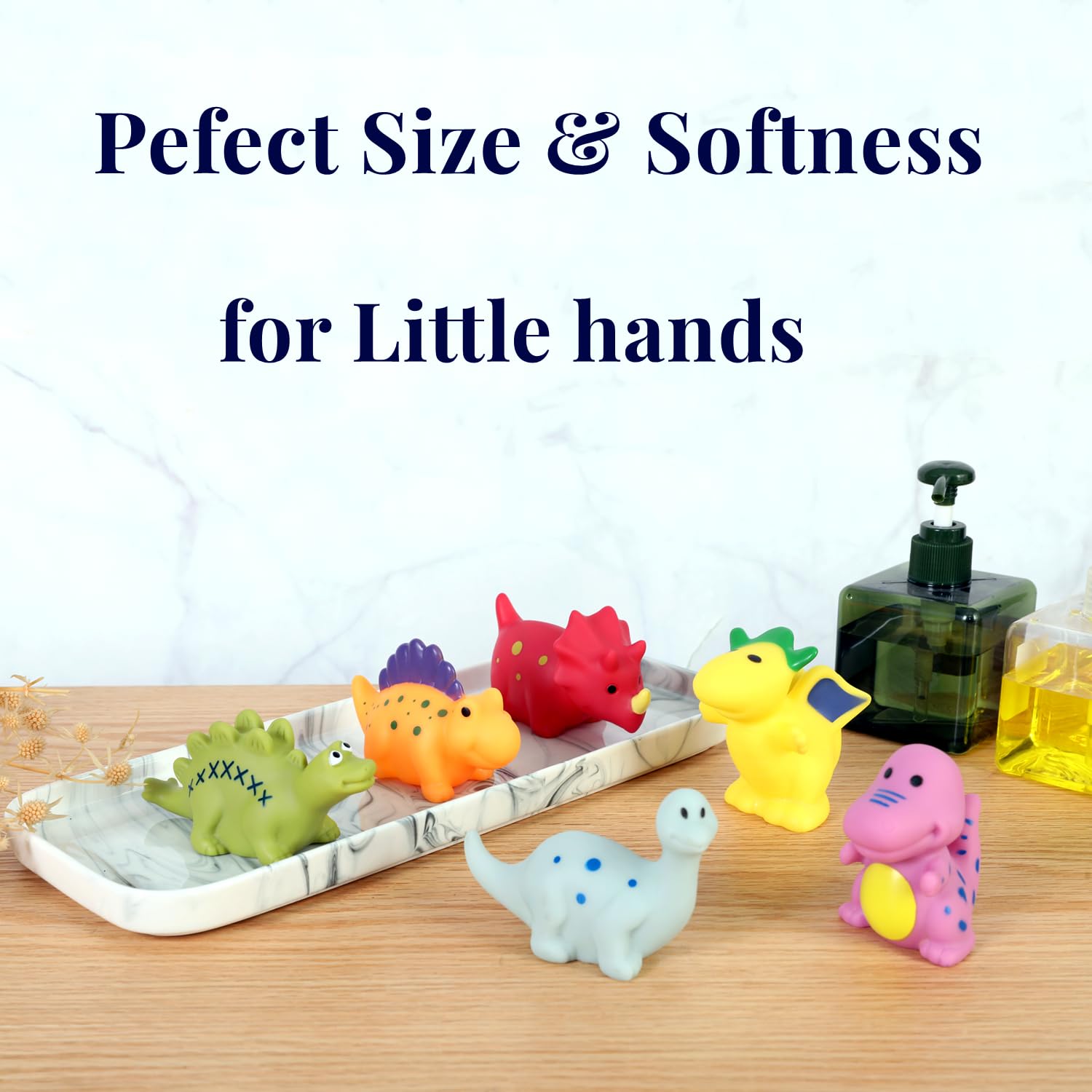 XY-WQ Bath Toys No Hole, for Infants 6-12& Toddlers 1-3, No Hole Bathtub Toys (Dinosaur, 6 Pcs with Mesh Bag) - Medaid International