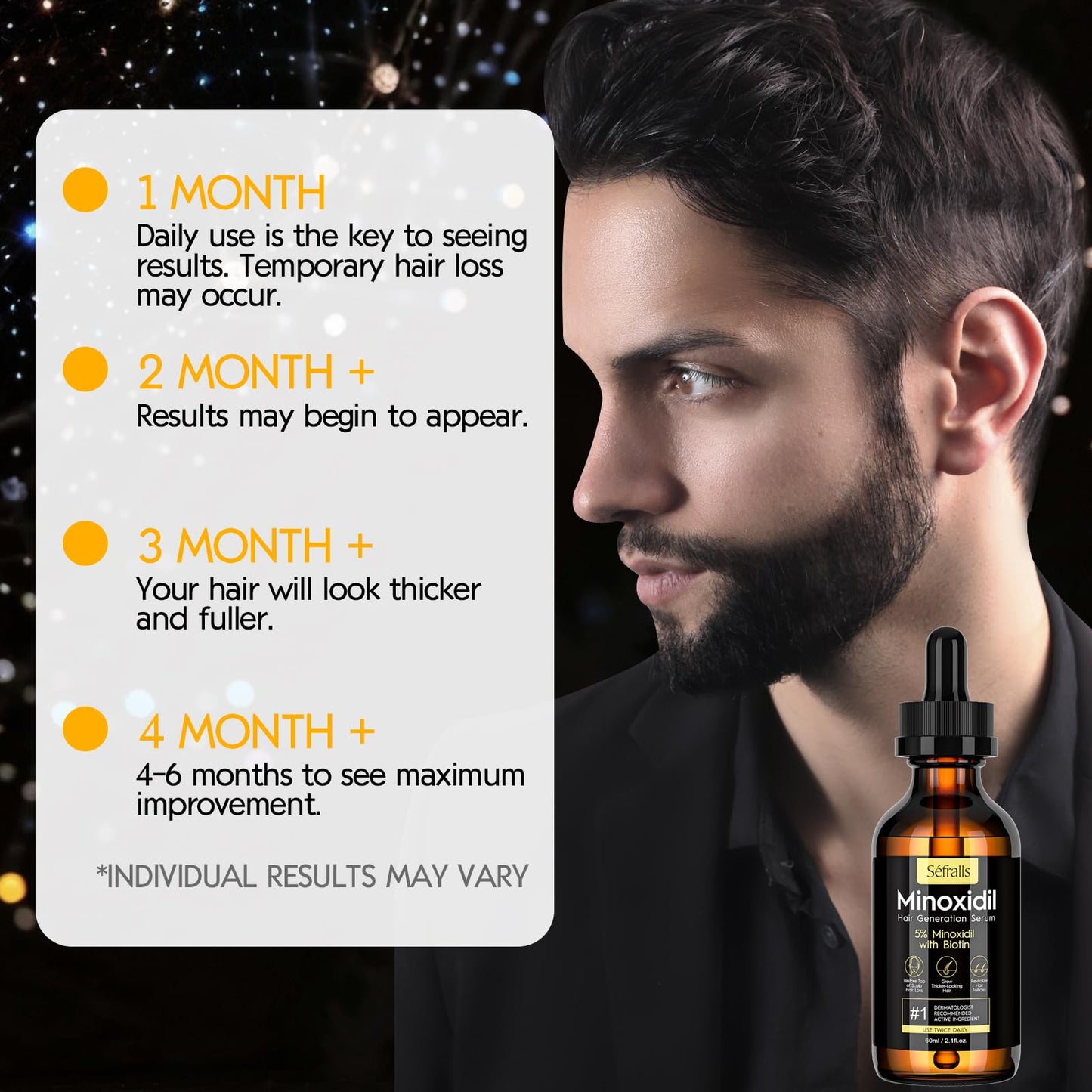 5% Minoxidil Hair Growth Serum Oil For Men and Women, Biotin Hair Serum, Safest Hair Regrowth Treatment, Prevent Scalp Hair Loss 60ml / 2.11 fl.oz - Medaid International