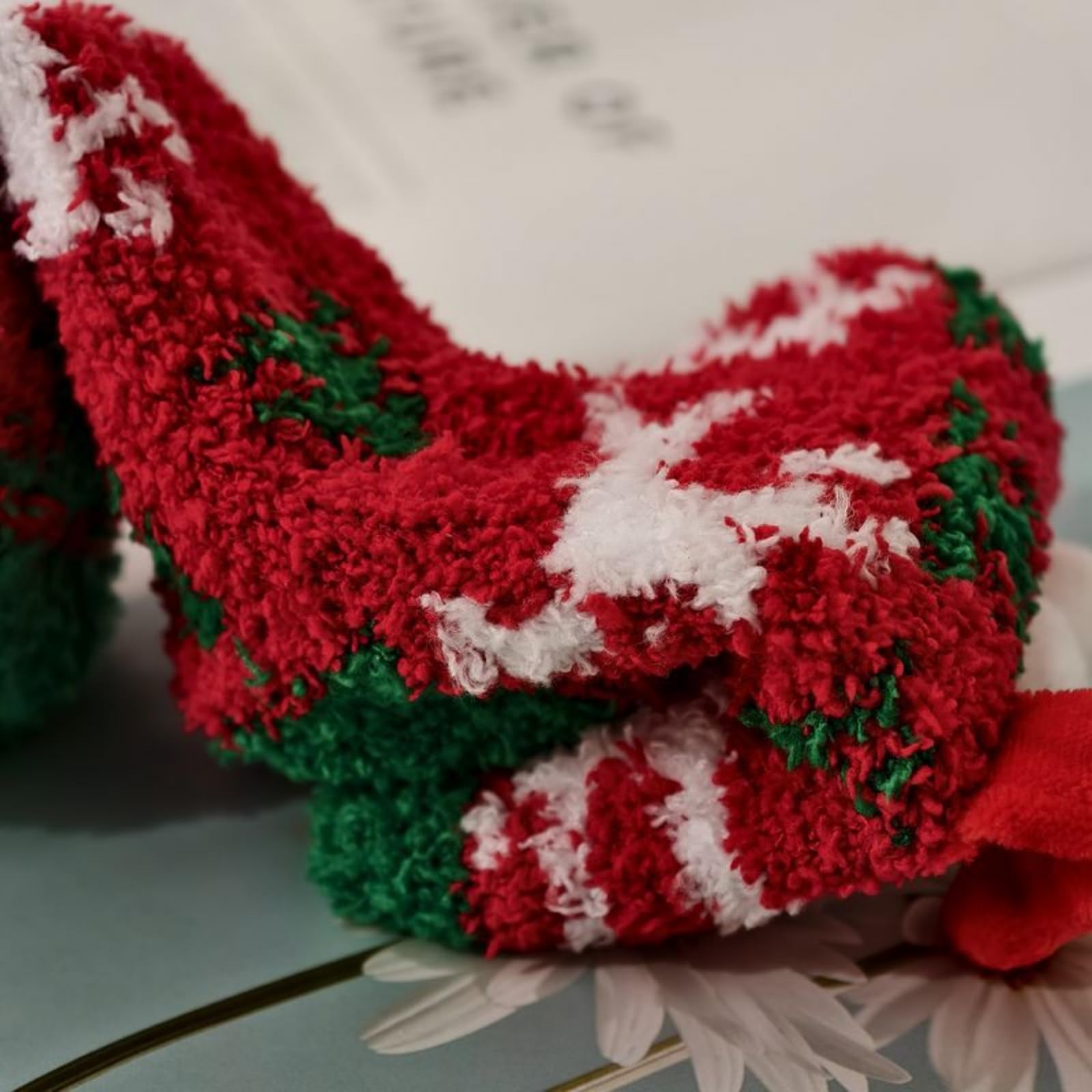 Women’s Christmas Coral Fleece Socks - Thick & Warm, Cute Holding-Hand Cartoon Crew Socks | Cozy for Sleep & Home Use - Medaid International