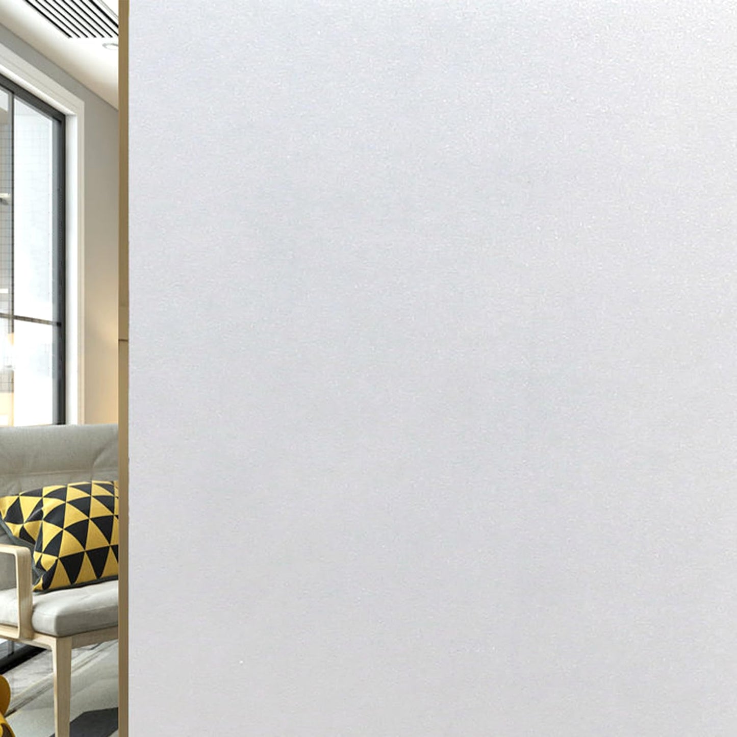 Frosted Window Film – Decorative and Privacy Window Film for Living Room, Bedroom, and Office, UV Blocking, Easy Installation - Medaid International