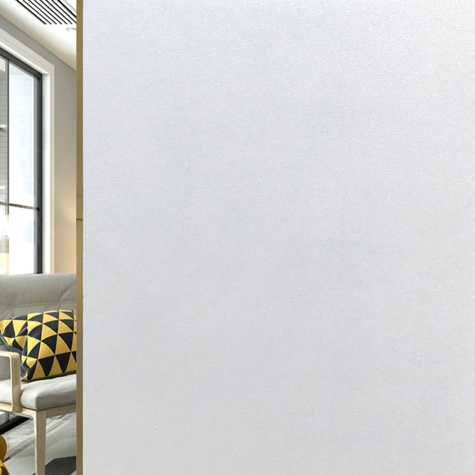 Frosted Window Film – Decorative and Privacy Window Film for Living Room, Bedroom, and Office, UV Blocking, Easy Installation - Medaid International