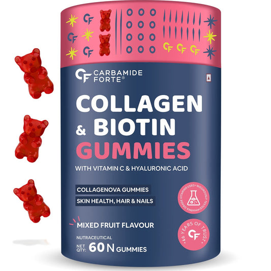 Collagen & Biotin Nutraceutical Gummies - Mixed Fruit Flavour by Carbamide Forte - Medaid International
