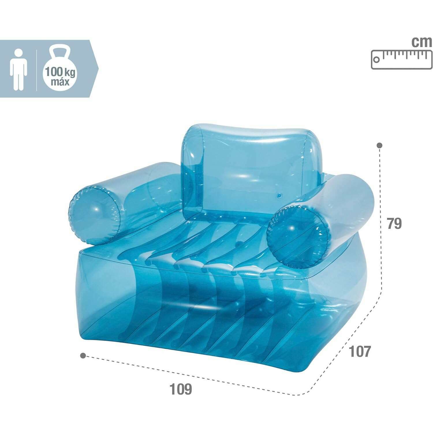 Inflated Chair, Transparent - Medaid International