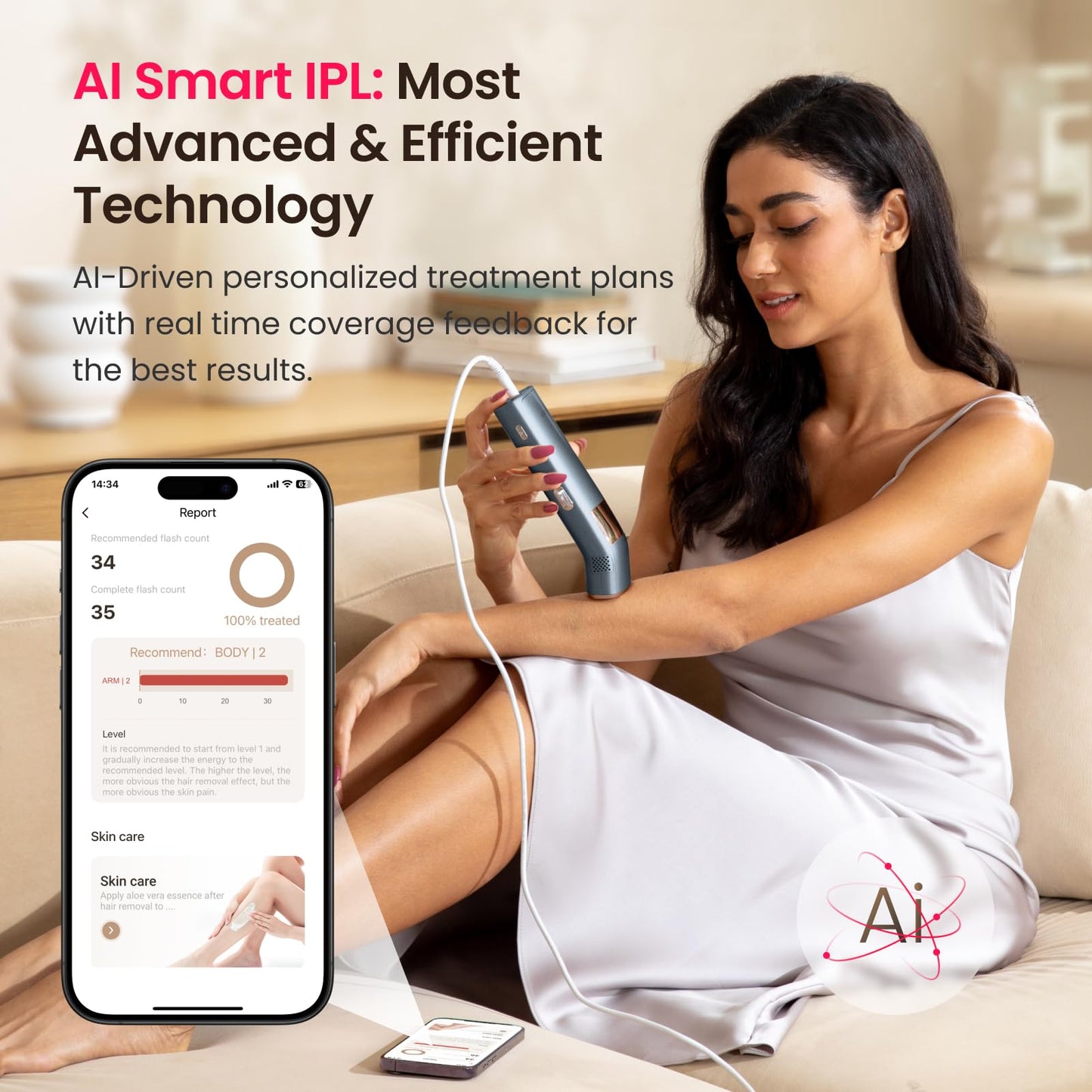 TRIPLE-Pulse IPL Laser Hair Removal, 12cm² Sapphire 37°F Ice-Cooling Contact, Hair Removal Device for Women and Men, Permanent Hair Removal at Home for Legs, Face, Bikini, Armpits, Trinity iGlow 10 - Medaid International