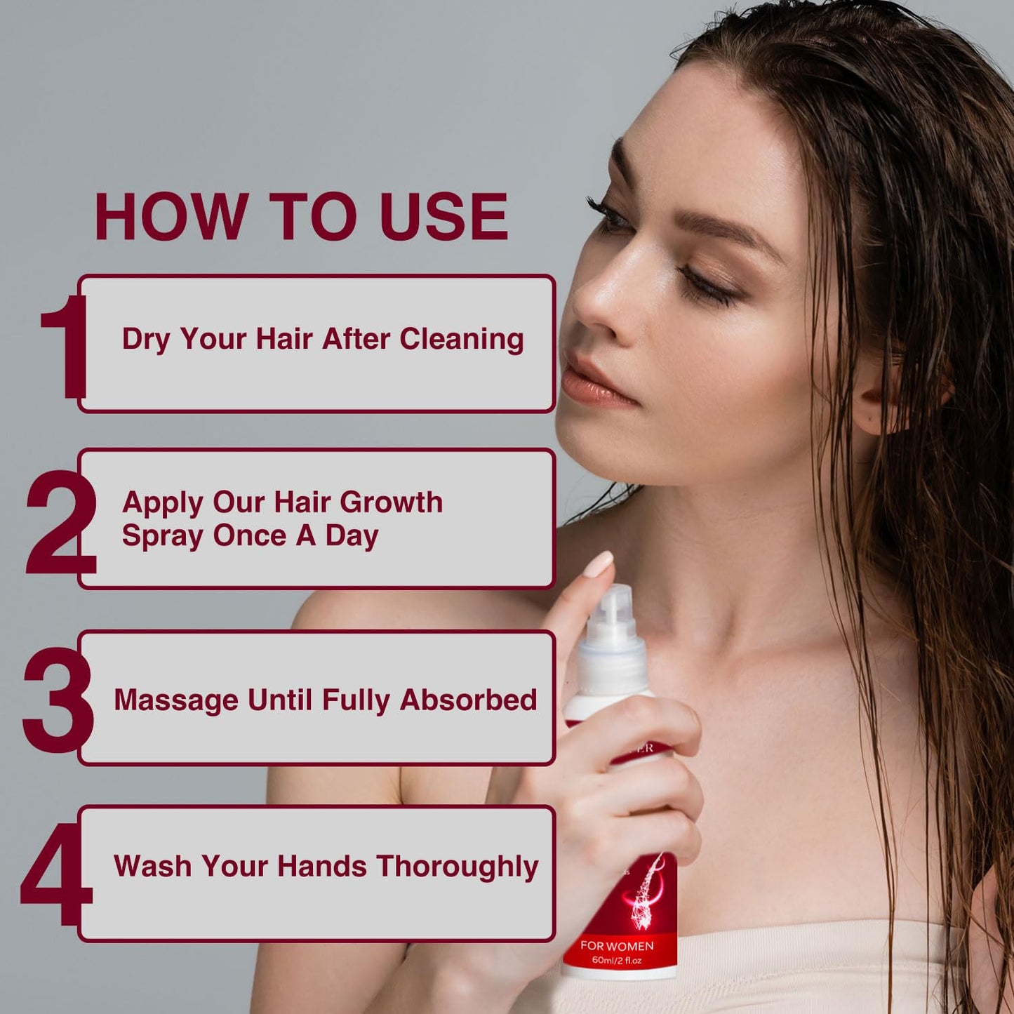 5% Minoxidil for Women Hair Growth: Hair Loss Treatment for Hair Thinning and Hair Loss to Get Thicker and Fuller Hair, 60ML - Medaid International