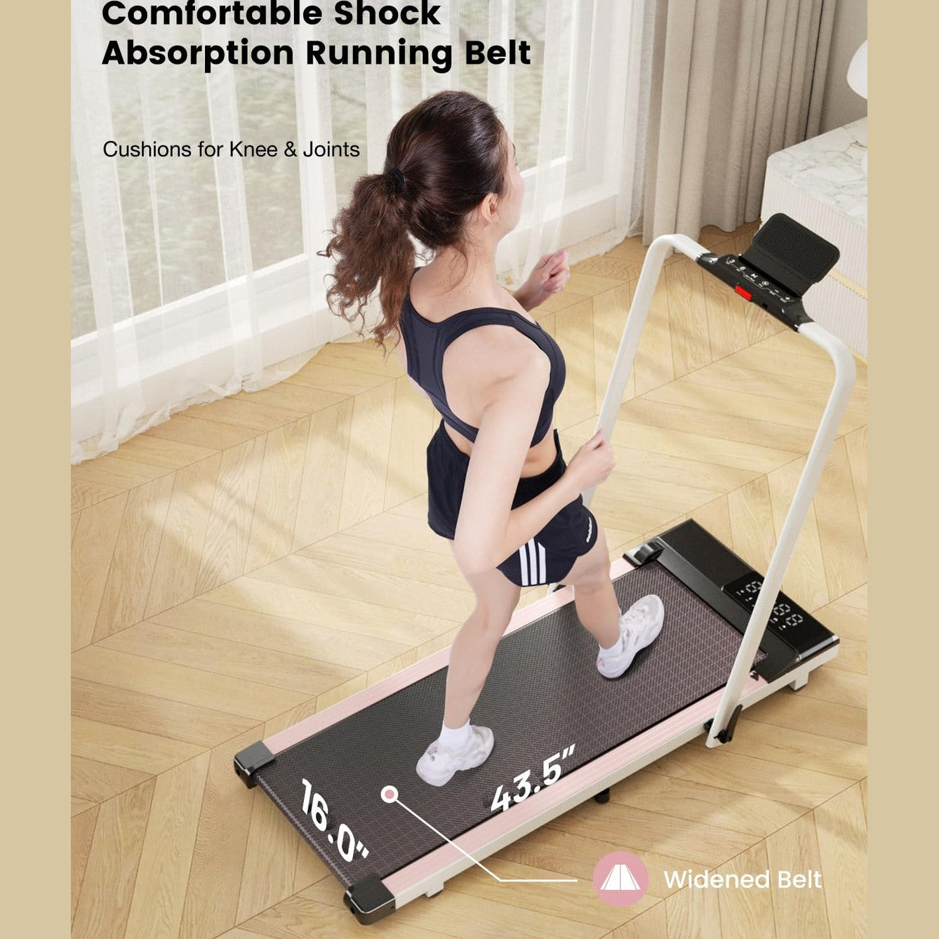 DeerRun 3 in 1 Walking Pad Treadmill, 300 Weight Capacity Foldable Treadmill, 3.0HP Low Noise Under Desk Treadmills for Home Office with Remote & APP - Medaid International