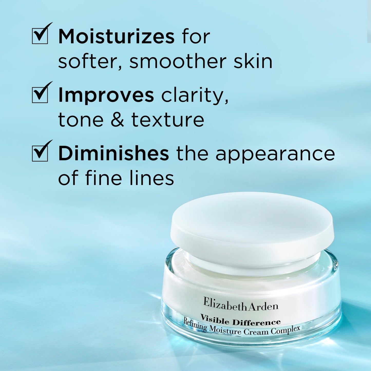 Elizabeth Arden Visible Difference Refining Moisture Cream Complex, Daily Face Moisturizer, Prevents Hydration Loss, Dermatologist and Clinically Tested, 2.5 Oz - Medaid International