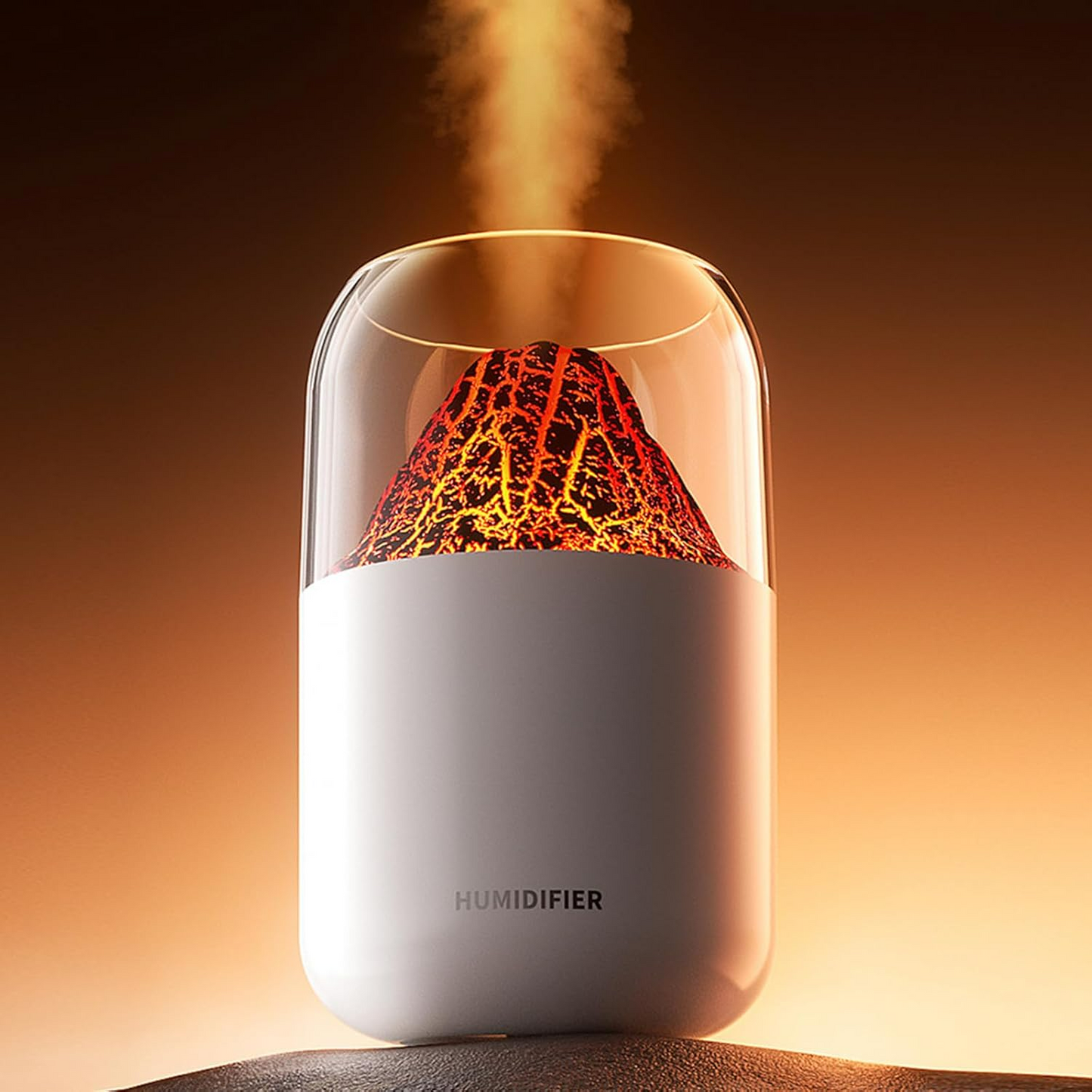 Mini Volcano Cool Mist Humidifier ‚Äì 300ml Air Moisturizer with LED - Medaid International